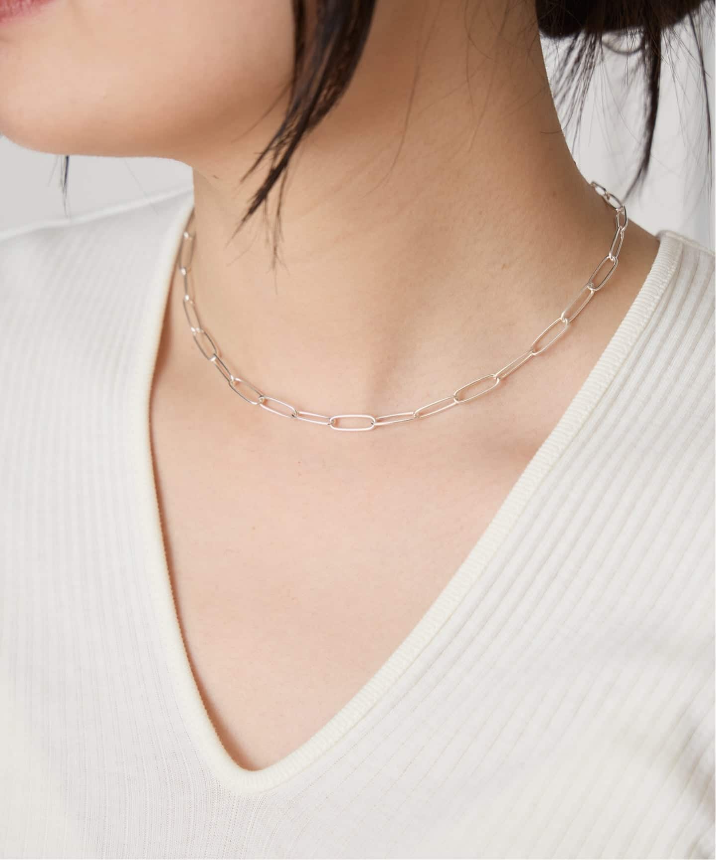 quip queint/クイップクエイント rectangle チェーンチョーカー QU038