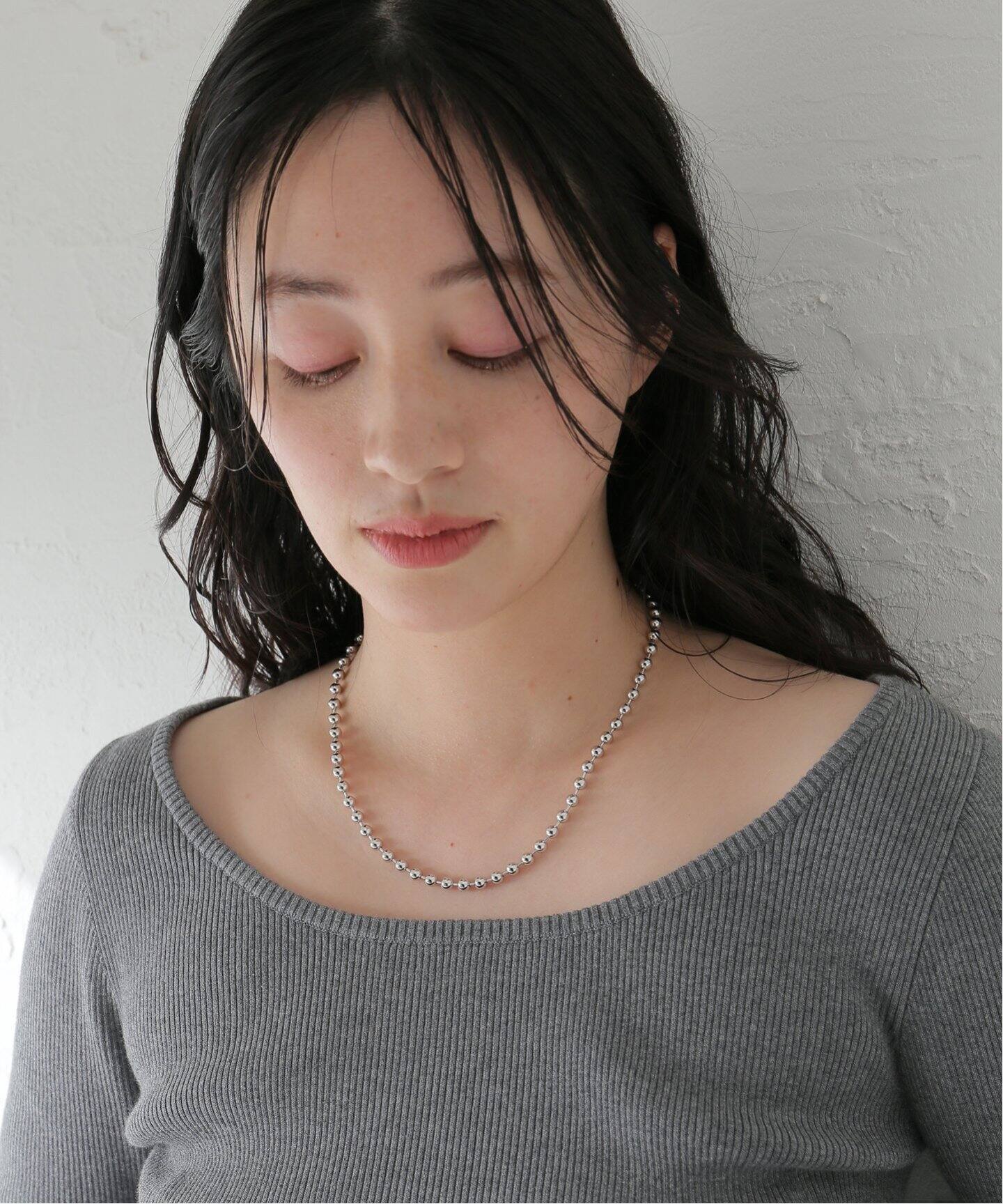 MARIHA / マリハ Silent Rain BALL チェーンネックレス 45 (シルバー 