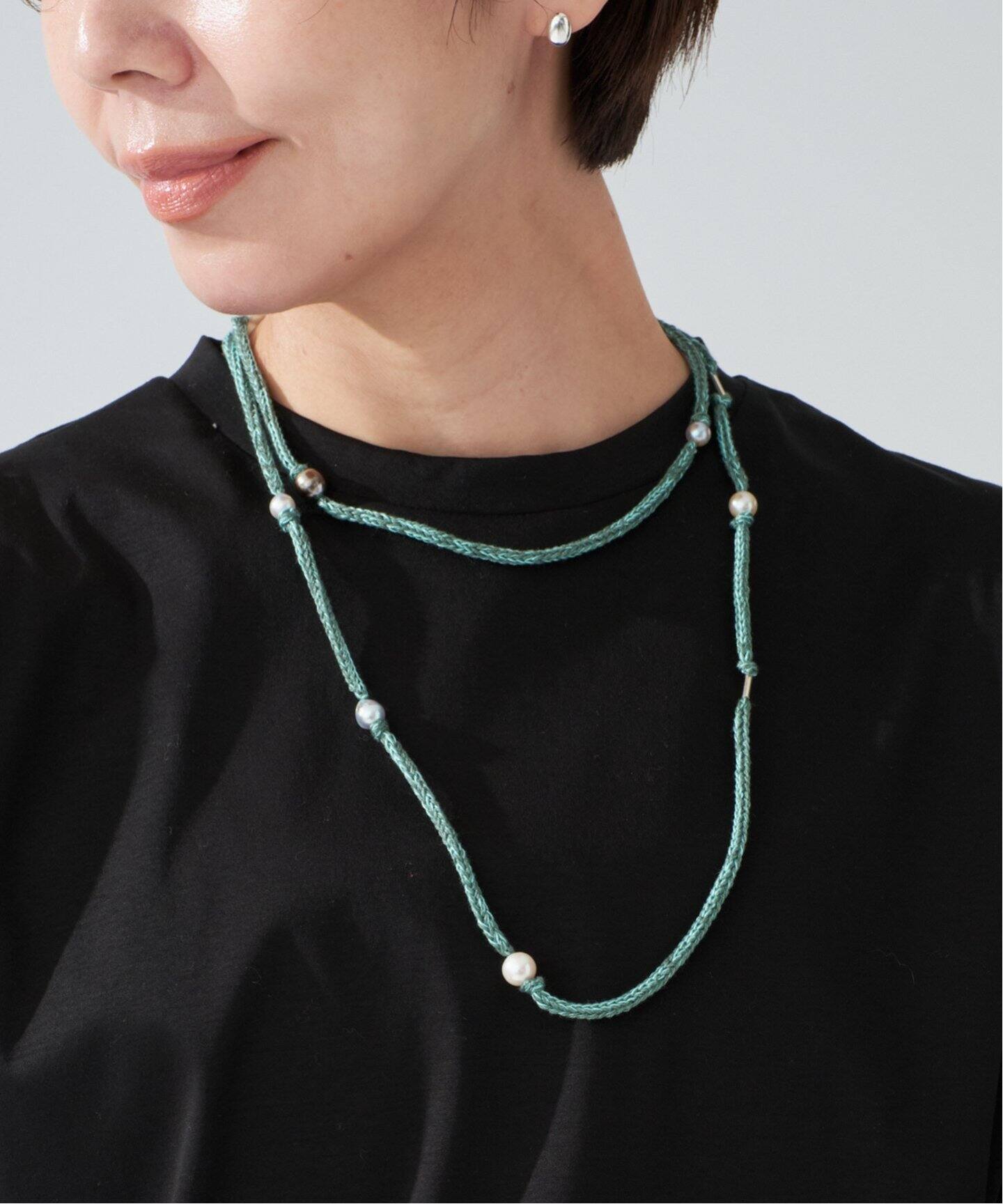 mariko tsuchiyama マリコ ツチヤマ Hand knitted Code ネックレス M 