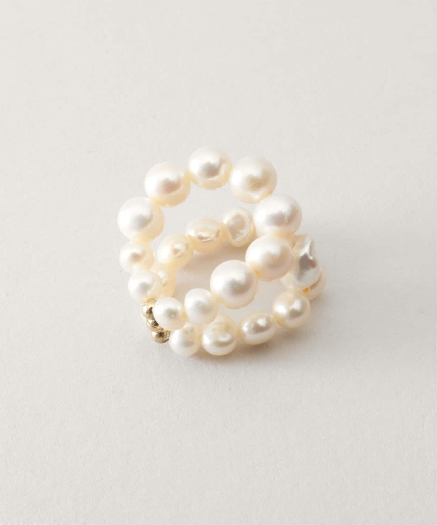 追加2》junco paris ジュンコパリ 別注2連パールリング BA23HV-10