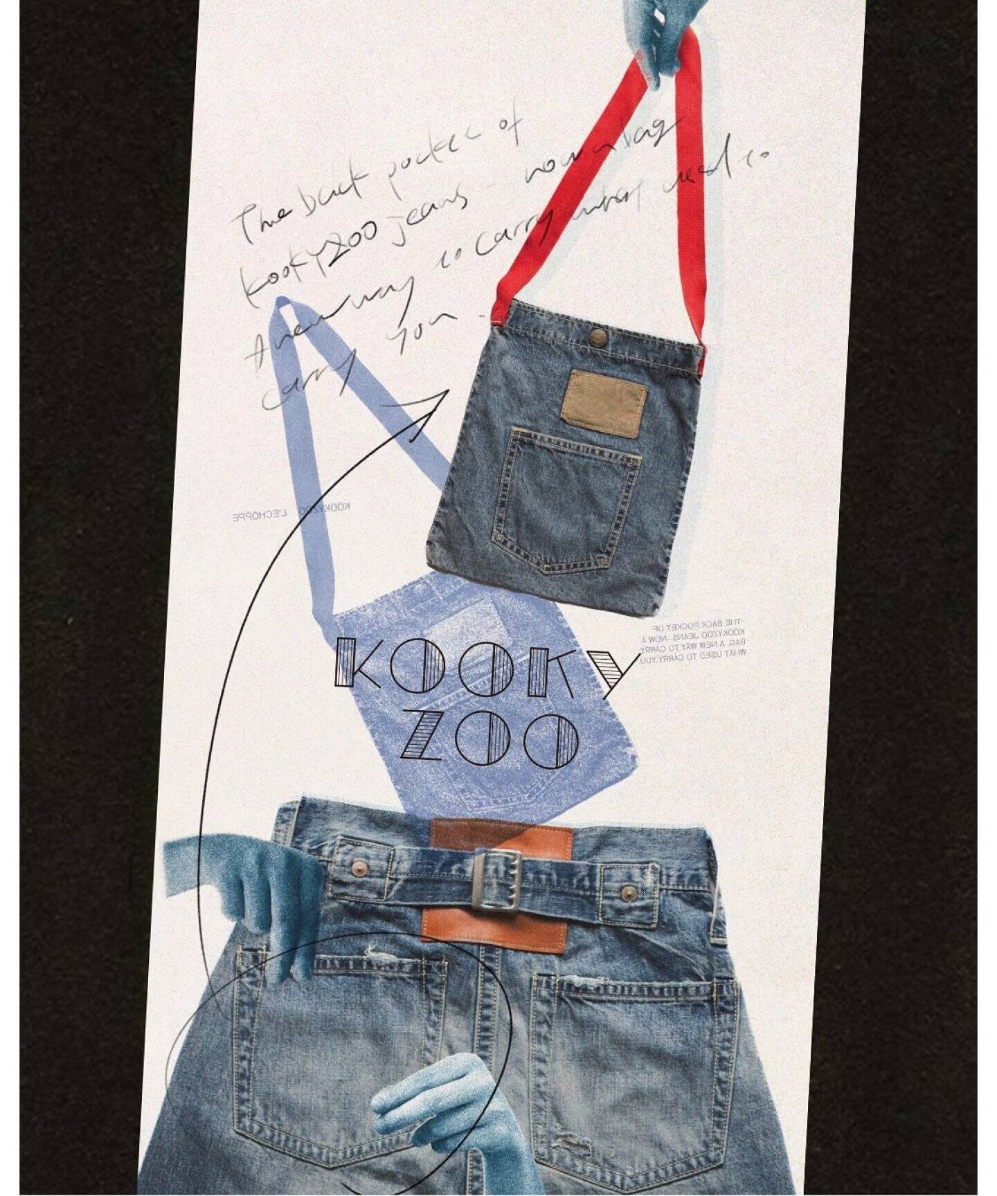 KOOKY ZOO / クーキー・ズー】EX DENIM SHOULDER BAG（トートバッグ 