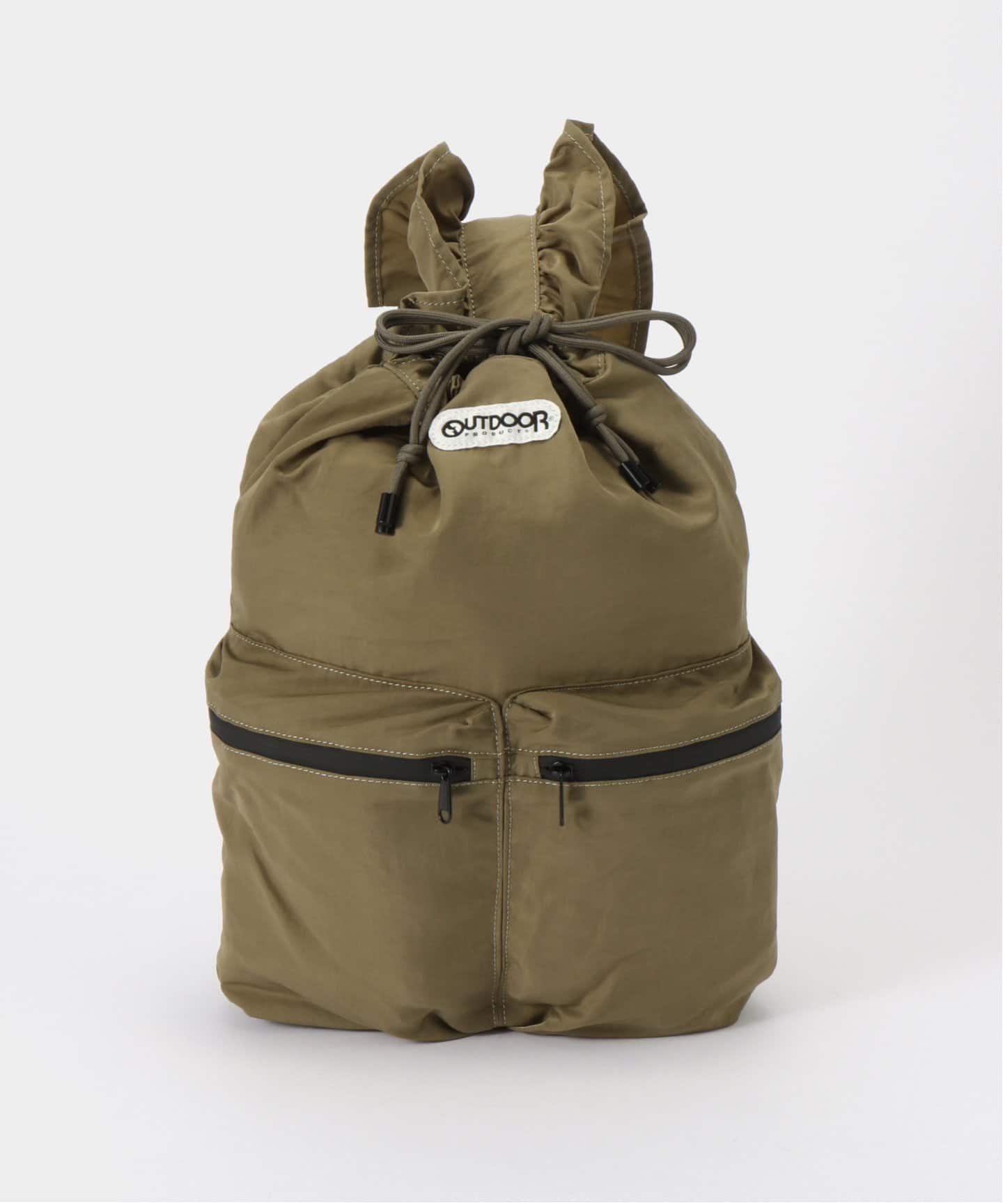 outdoor frill sling bag フリルボデイバッグカーキ