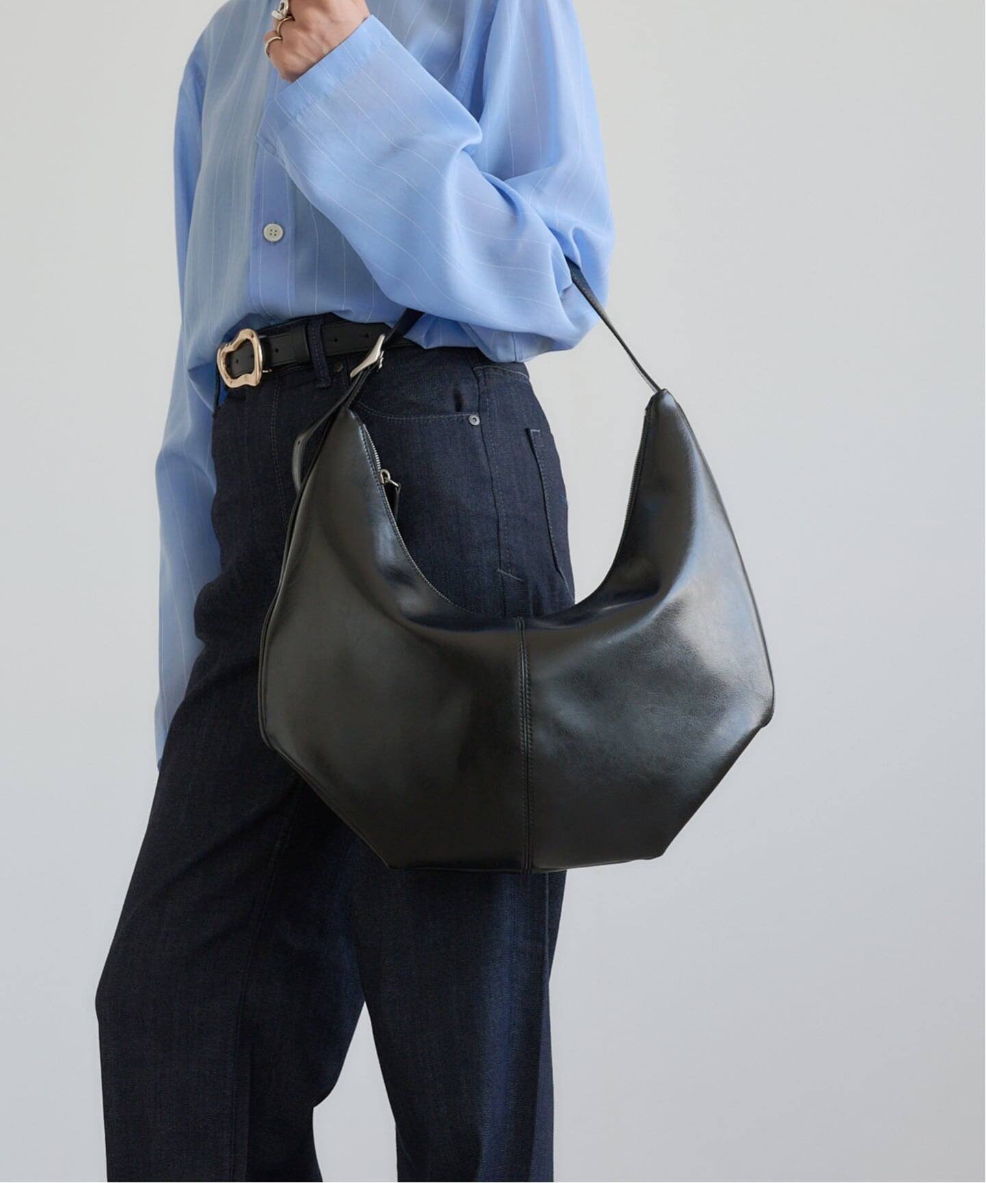 [人気正品]LUMEN★MOSSY HOBO BAG★ホボバッグ(レザー/スエード) Atelier de LUMEN