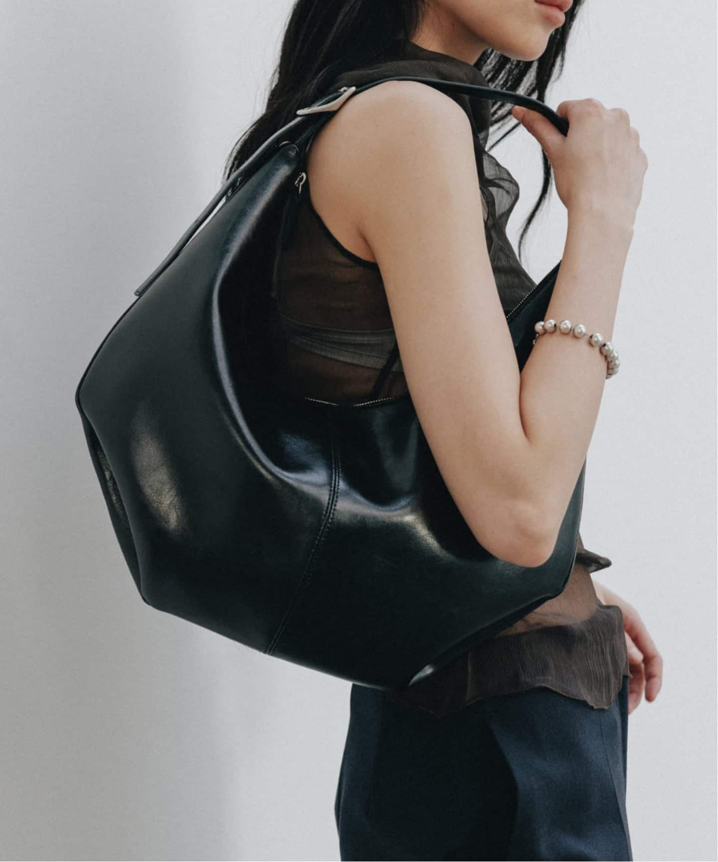 【LUMEN】関税/送料込み MOSSY HOBO BAG LUMEN MOSSY HOBO BAG LETHER BLACK（ショルダーバッグ）｜BOICE