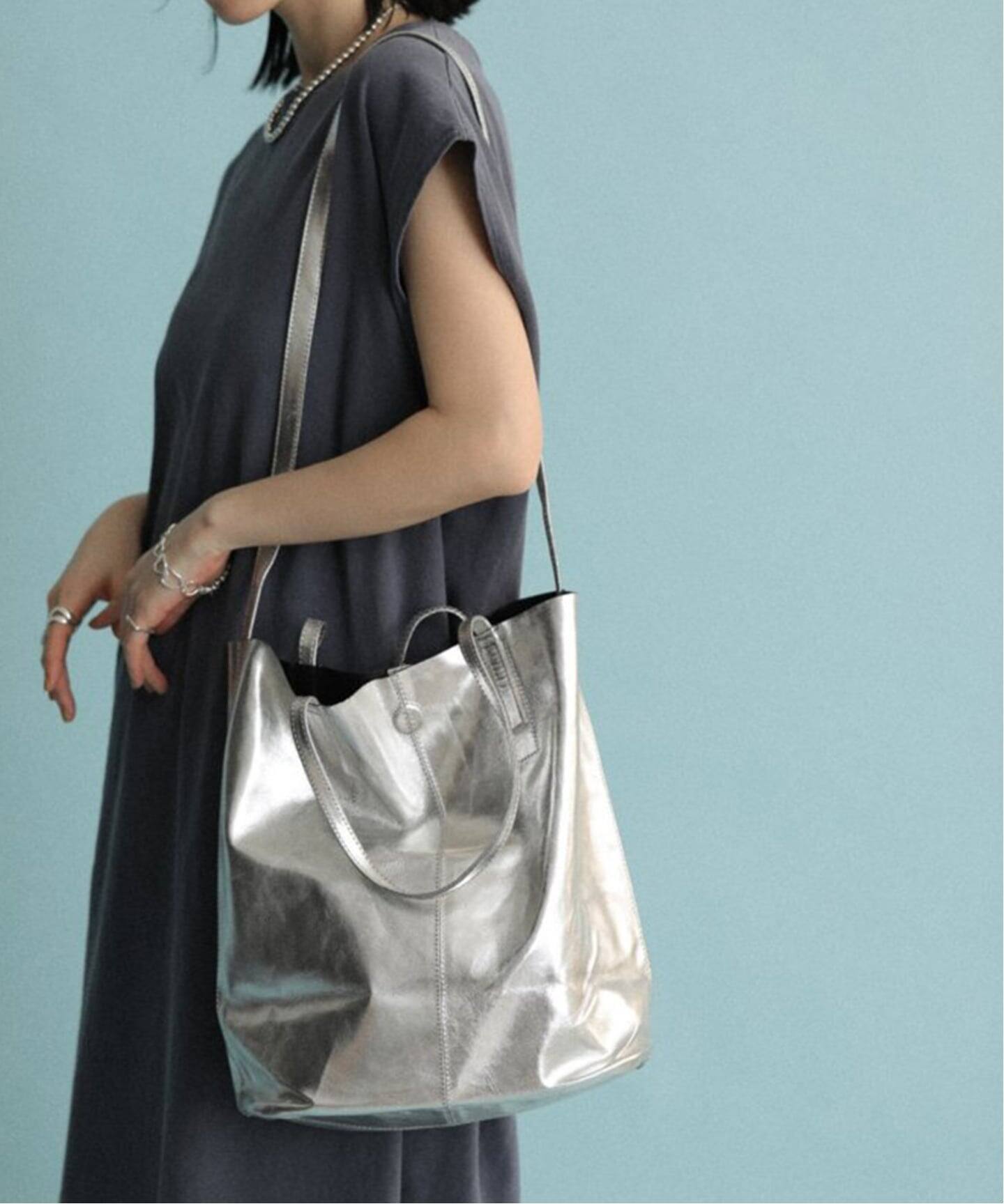 Morphee 3WAY MEDIUM TOTE シルバー ショート MORPHEE 3WAY MEDIUM TOTE SHORT（ショルダーバッグ）｜BOICE FROM