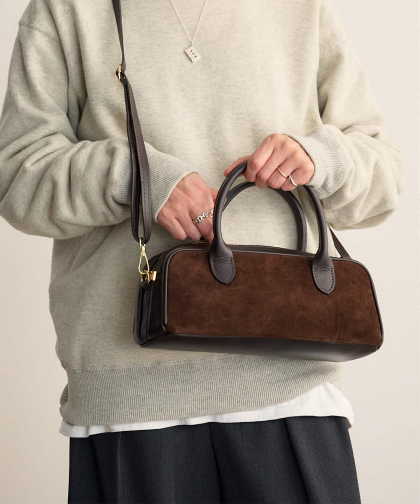 AULENTTI スエード*レザーミニBAG（ボストンバッグ）｜BOICE FROM