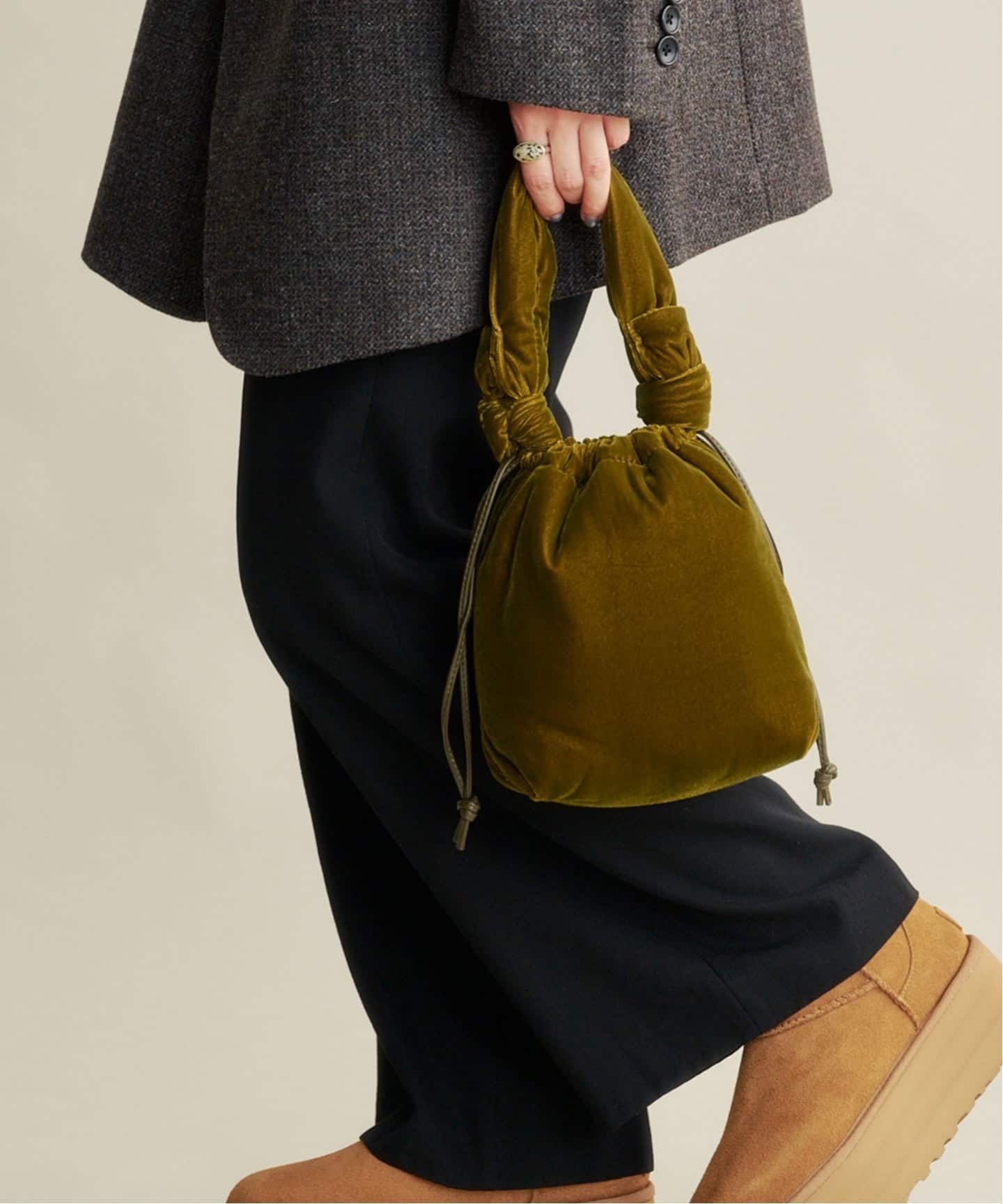 anuke Velvet Mini Purse（ハンドバッグ）｜BOICE FROM BAYCREW'S