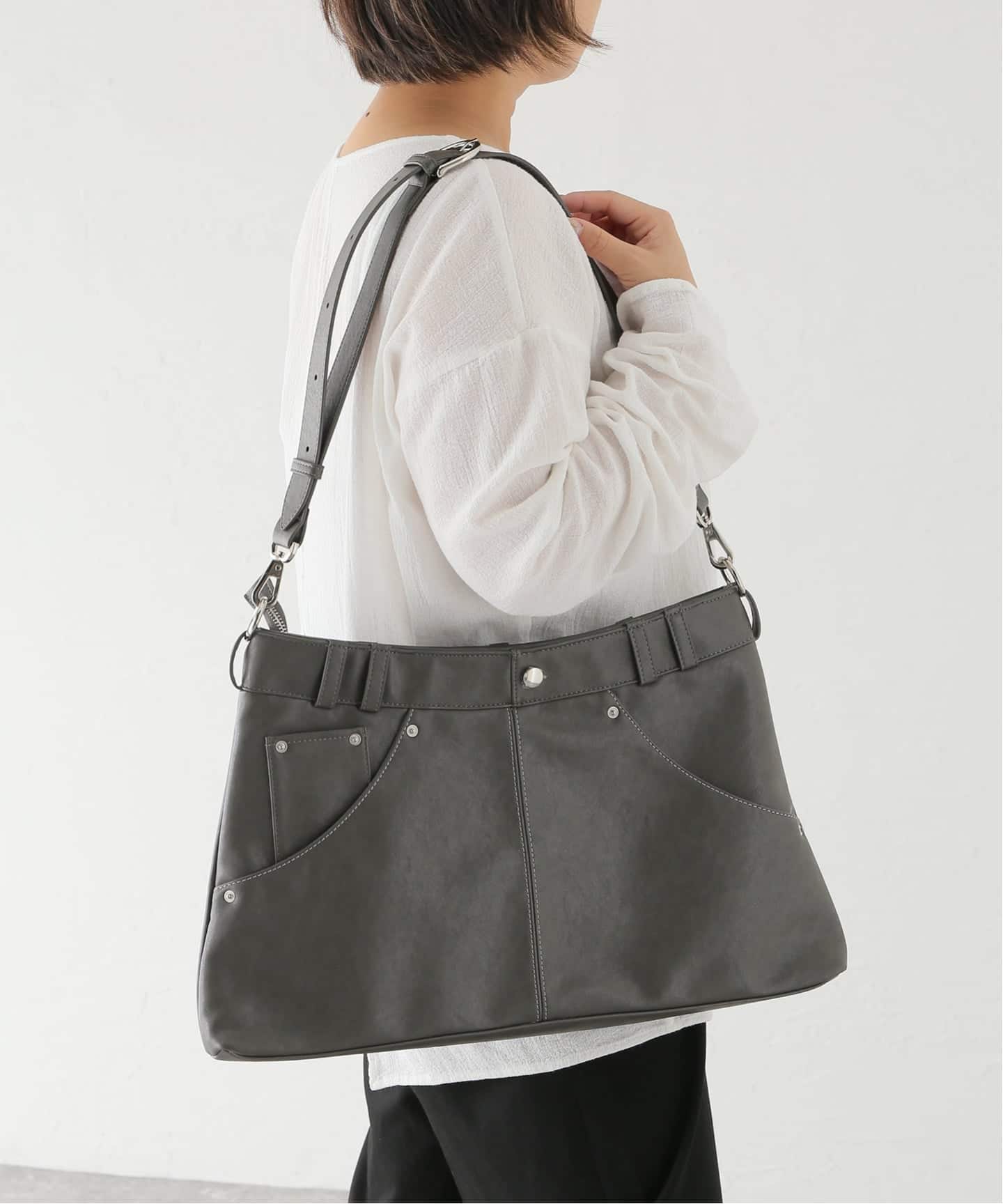 KnuthMarf leather denim bag（ショルダーバッグ）｜BOICE FROM