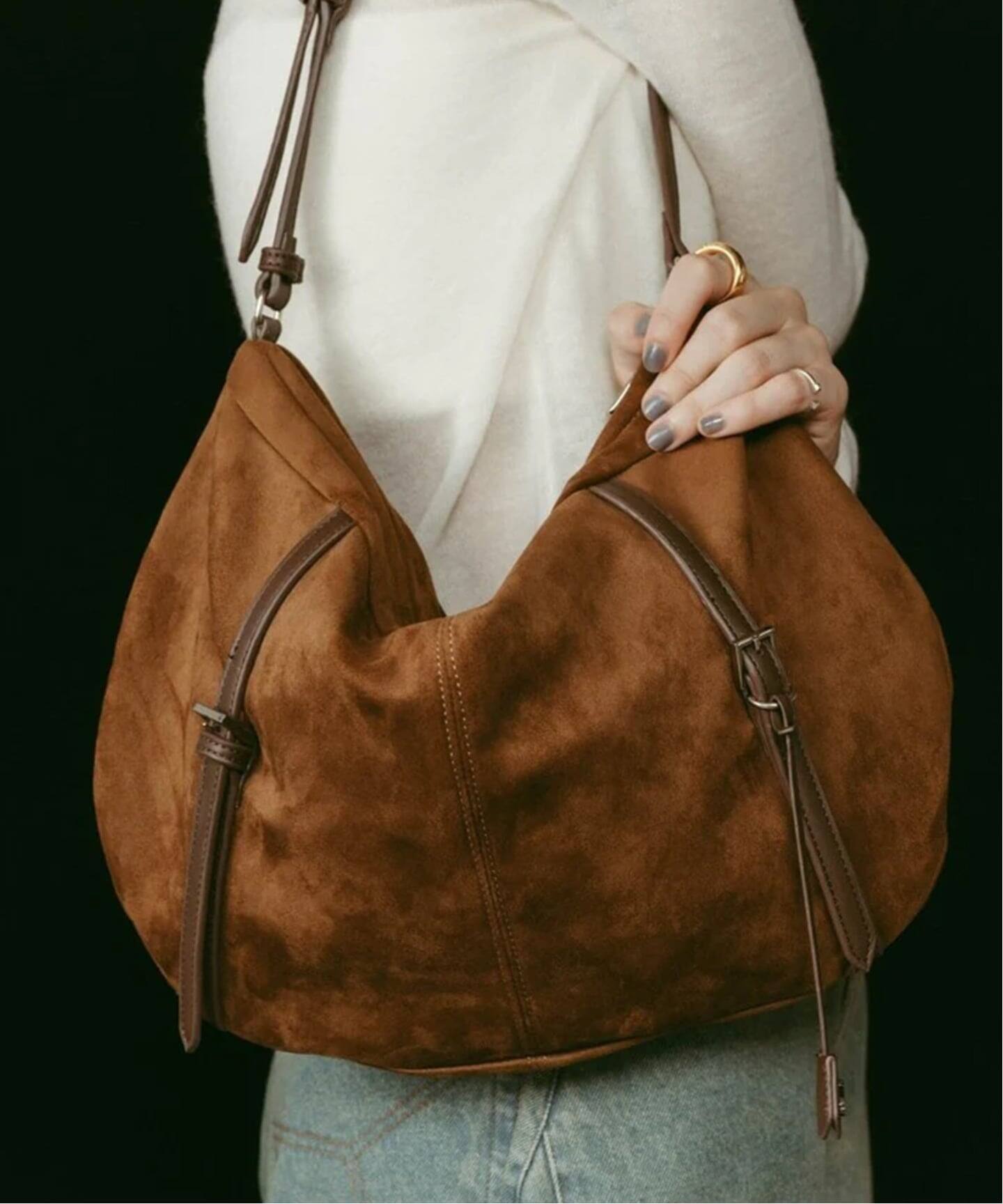 KnuthMarf suede moon bag（ショルダーバッグ）｜BOICE FROM BAYCREW'S