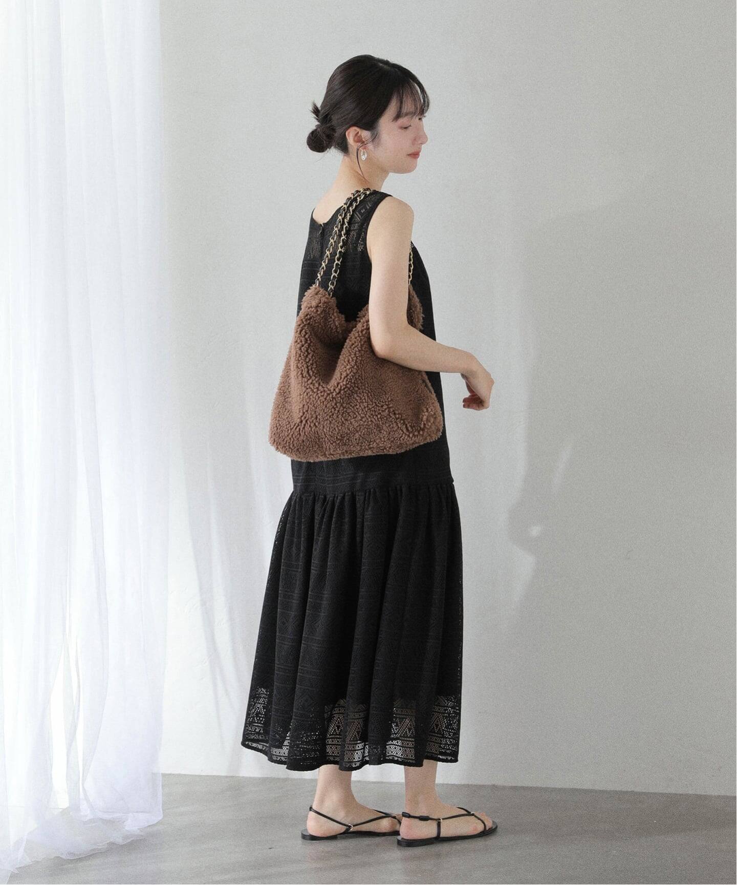 VIOLAd'ORO / ヴィオラドーロ エコファーバッグ 34*34cm