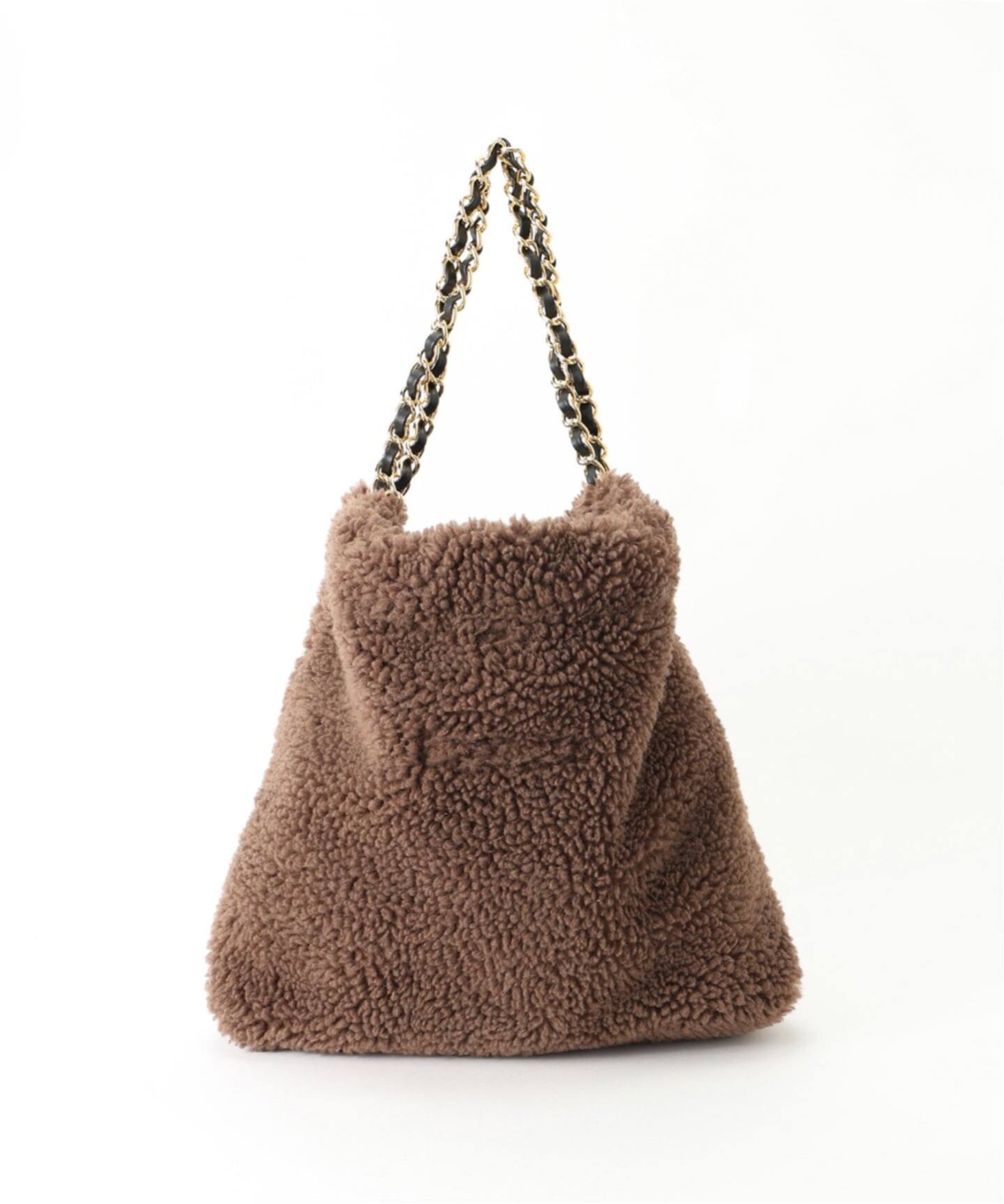 VIOLAd'ORO / ヴィオラドーロ エコファーバッグ 34*34cm（ショルダー