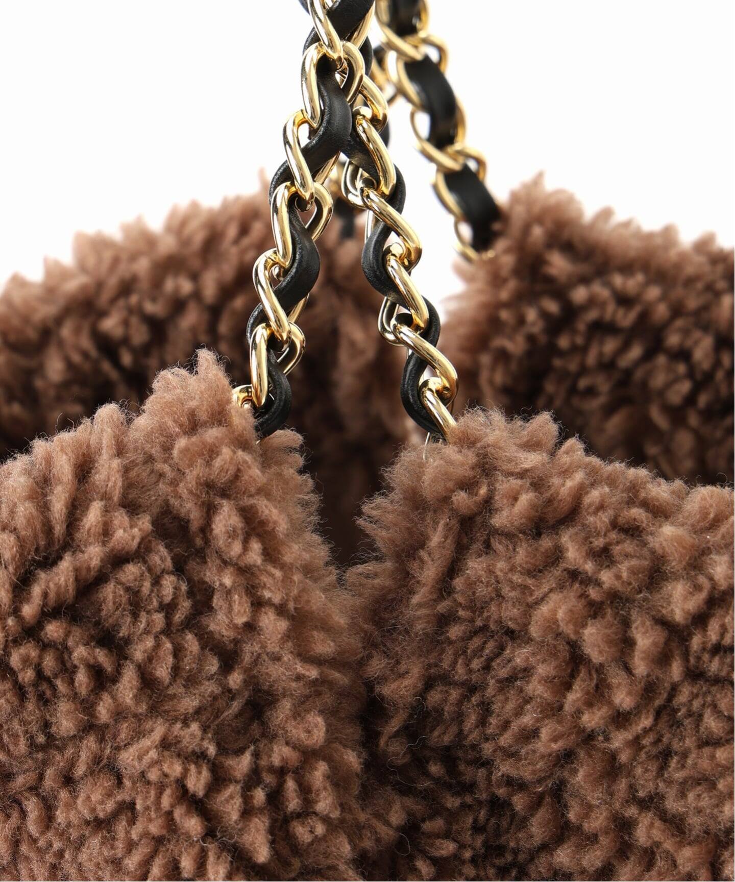 VIOLAd'ORO / ヴィオラドーロ エコファーバッグ 34*34cm（ショルダー