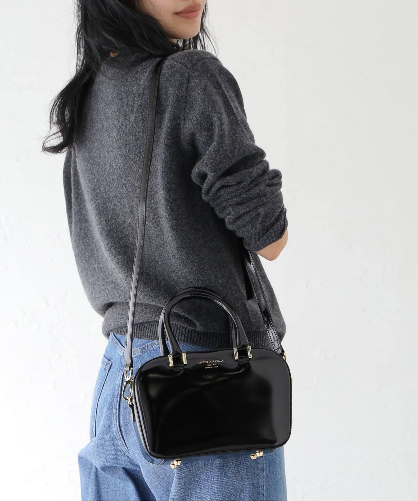 CHRISTIAN VILLA /クリスチャン ヴィラ ガラスレザーバッグ