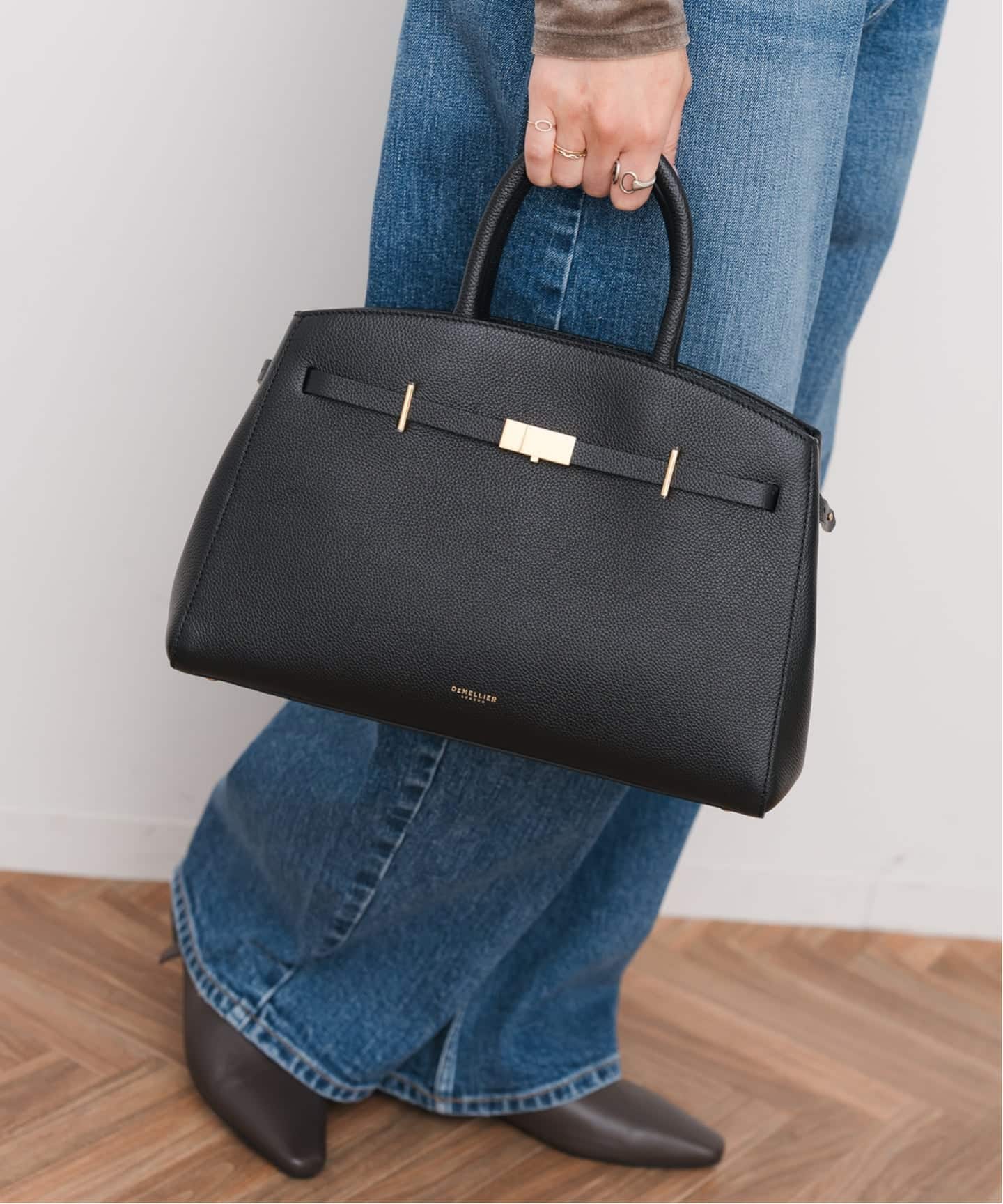 【極美品】【DEMELLIER/デメリエー】The Hudson：トートバッグ 極美品】【DEMELLIER/デメリエー】The Hudson：トートバッグ