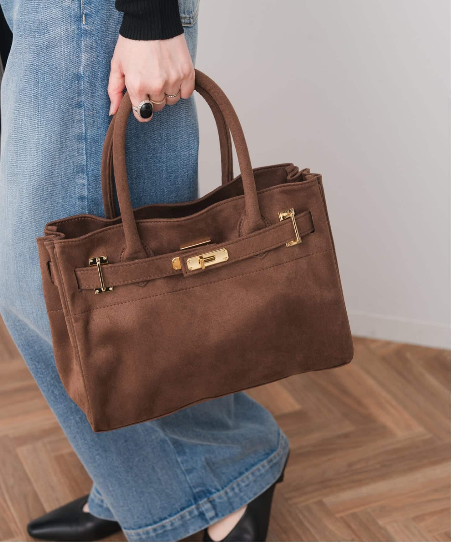 シータパランティカ　ボストン　スウェード/ブラウン SITA PARANTICA/シータ パランティカ】 BOSTON BAG（ボストンバッグ