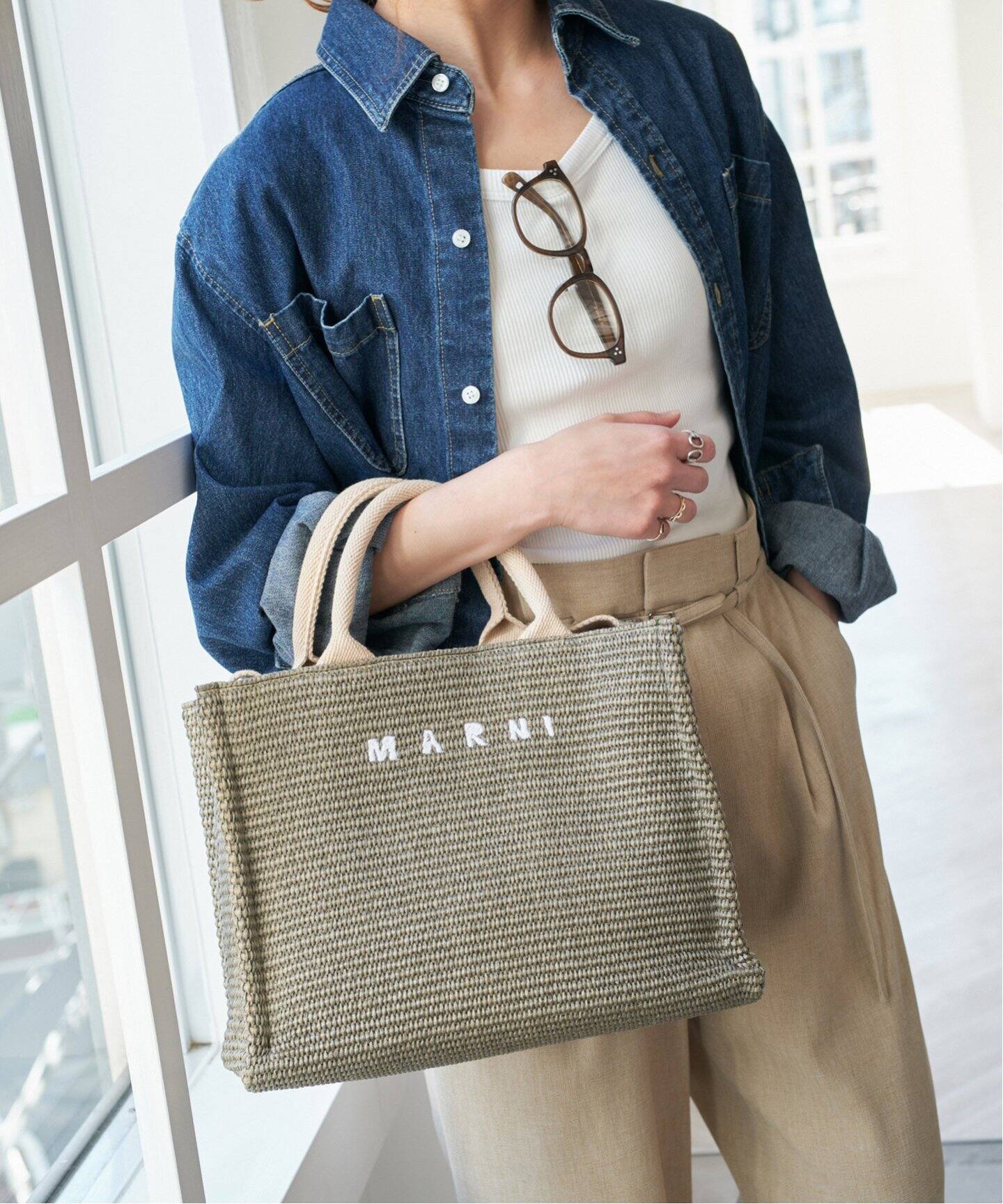 ≪一部店舗＋WEB限定≫MARNI/マルニ SMALL BASKET（トートバッグ 