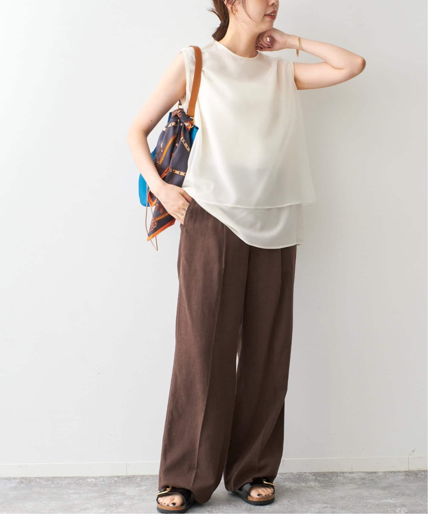 WEB限定 / 追加》manipuri/マニプリ スカーフセットバケツバッグ