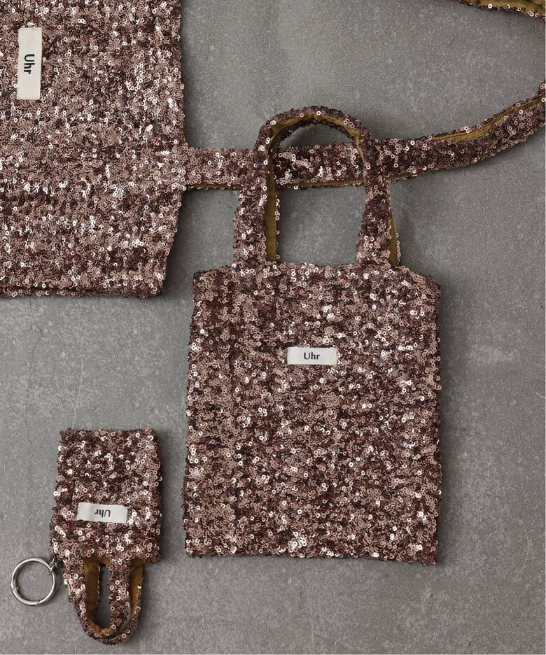 一部店舗+WEB限定》Uhr/ウーア 別注SPANGLE MINI BAG*（トートバッグ 