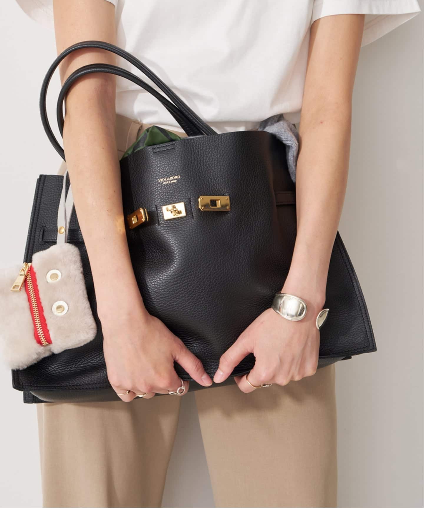 追加》VIOLAd'ORO / ヴィオラドーロ イタリアンWフェイスレザートート