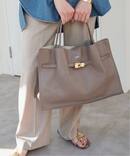 《追加予約》VIOLAd’ORO / ヴィオラドーロ イタリアンWフェイスレザートートバッグ L