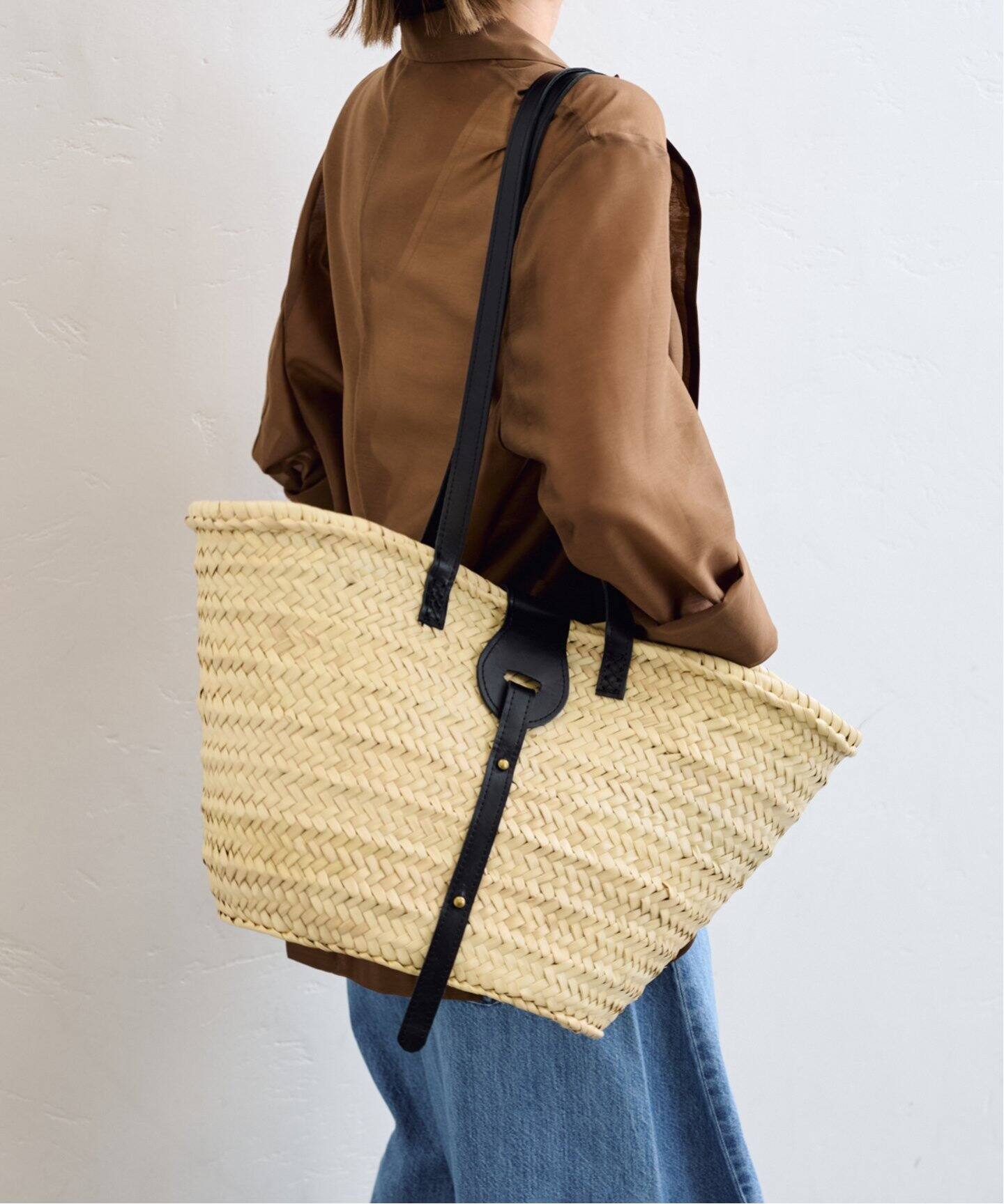 Fatima Morocco/ファティマモロッコ レザーベルトバスケットLL