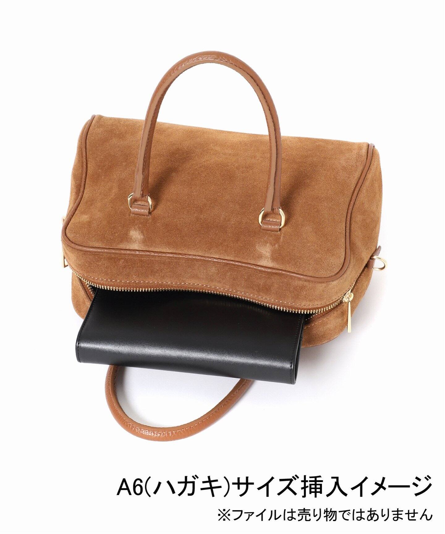 美品AULENTTI/オウレンティ SUEDE MINI BOSTON AULENTTI ボストンバッグ 「AULENTTI/オウレンティ」バックル