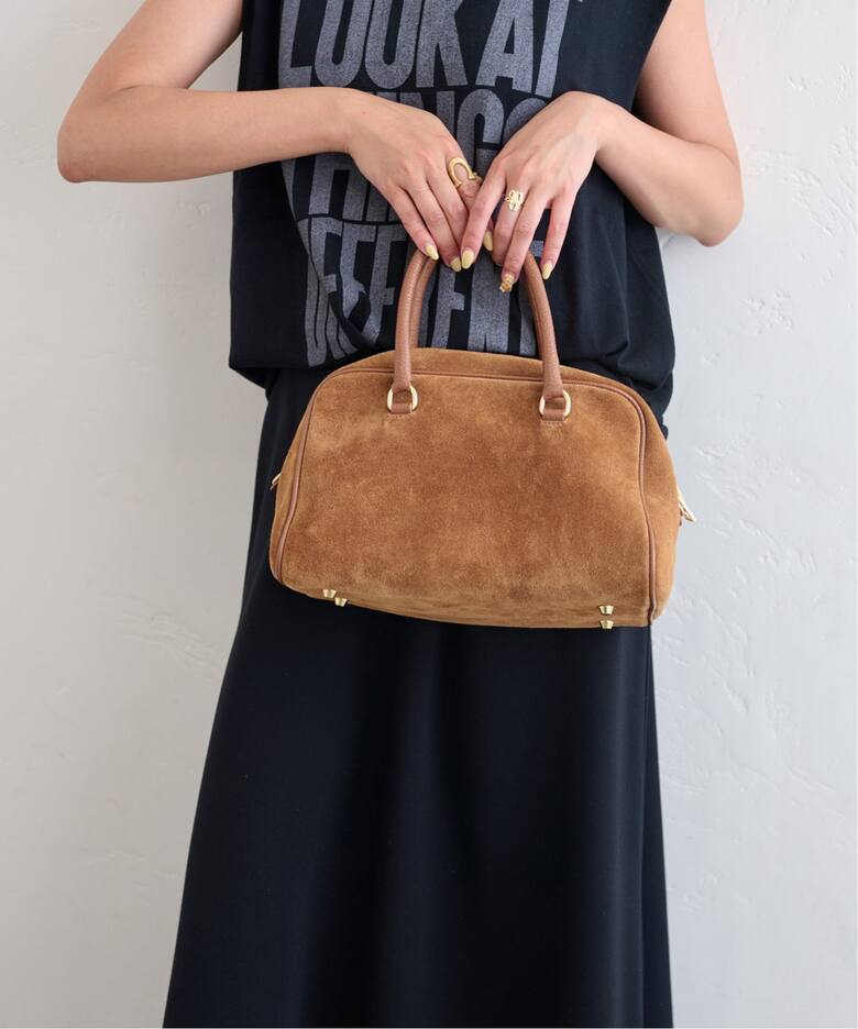 追加4》AULENTTI /オウレンティ SUEDE BOSTON BAG4（ボストンバッグ 