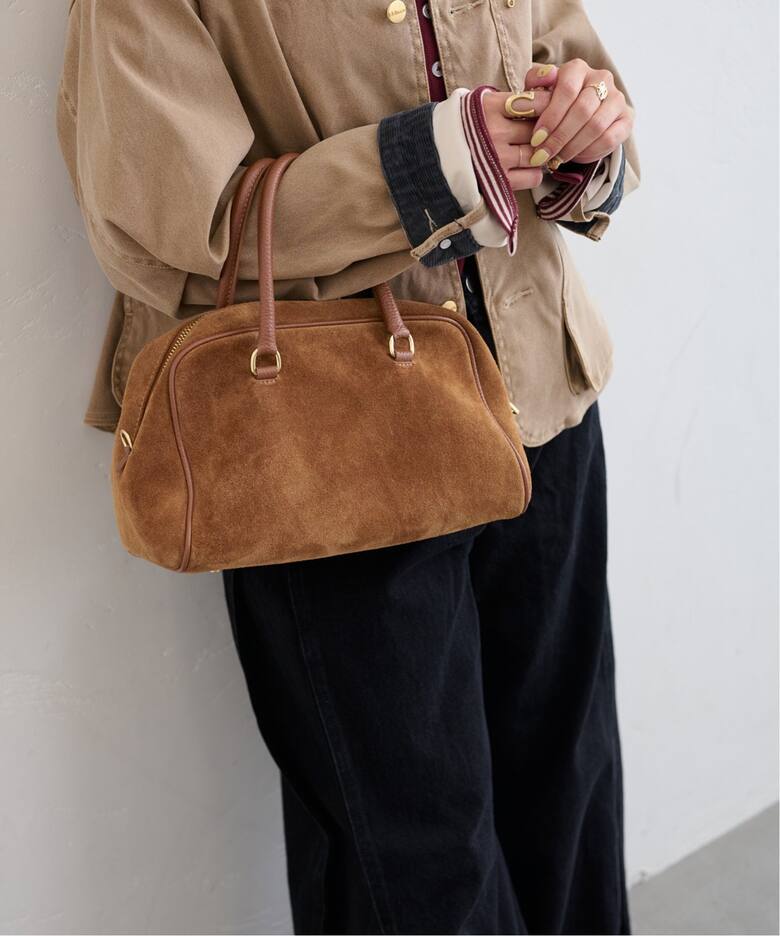 追加予約4》AULENTTI /オウレンティ SUEDE BOSTON BAG4（ボストン 