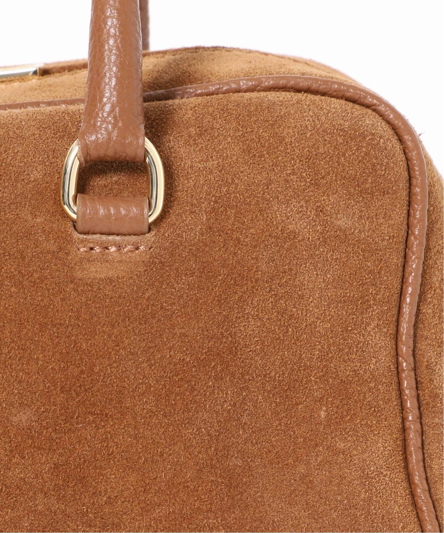美品AULENTTI/オウレンティ SUEDE MINI BOSTON AULENTTI/オウレンティ】バックルツキMINI BOSTON（ボストン