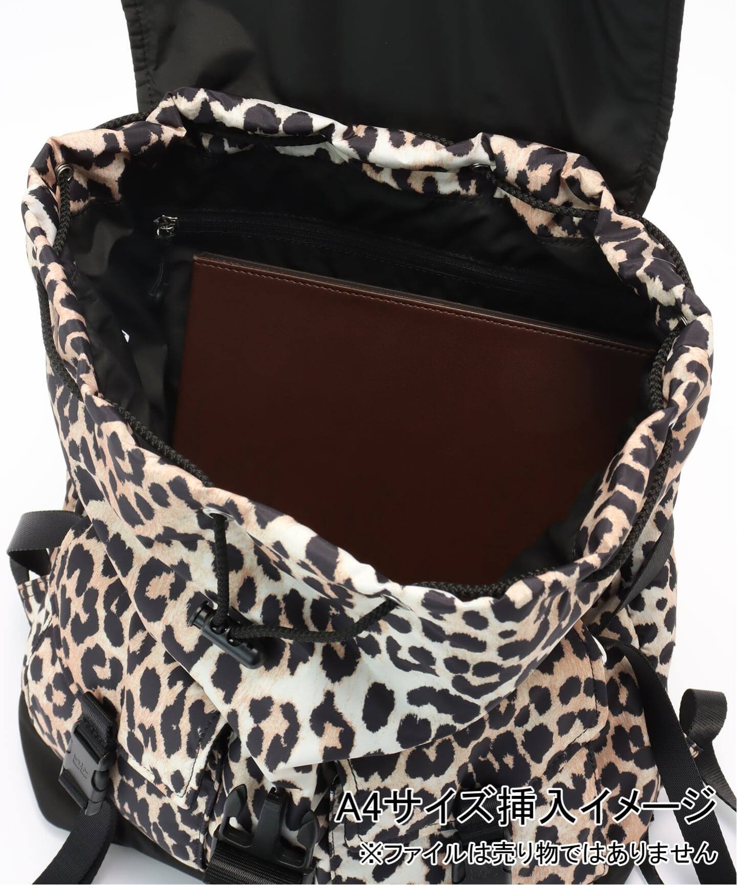 GANNI　Recycled Tech Backpack 　レオパード 美品 GANNI Women's Recycled Tech Backpack in Leopard GANNI