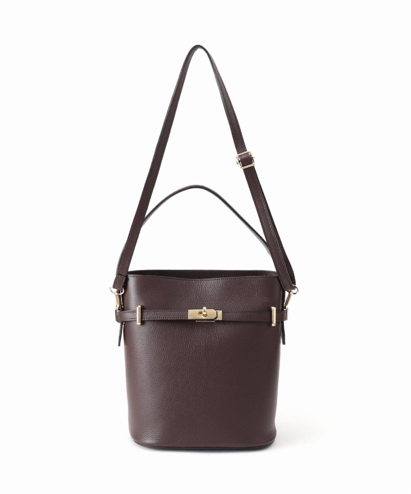 完売品　フレームワーク　オウレンティ　ワンハンドルスライドミニバッグ AULENTTI/オウレンティワンハンドル金具付きbasketバック