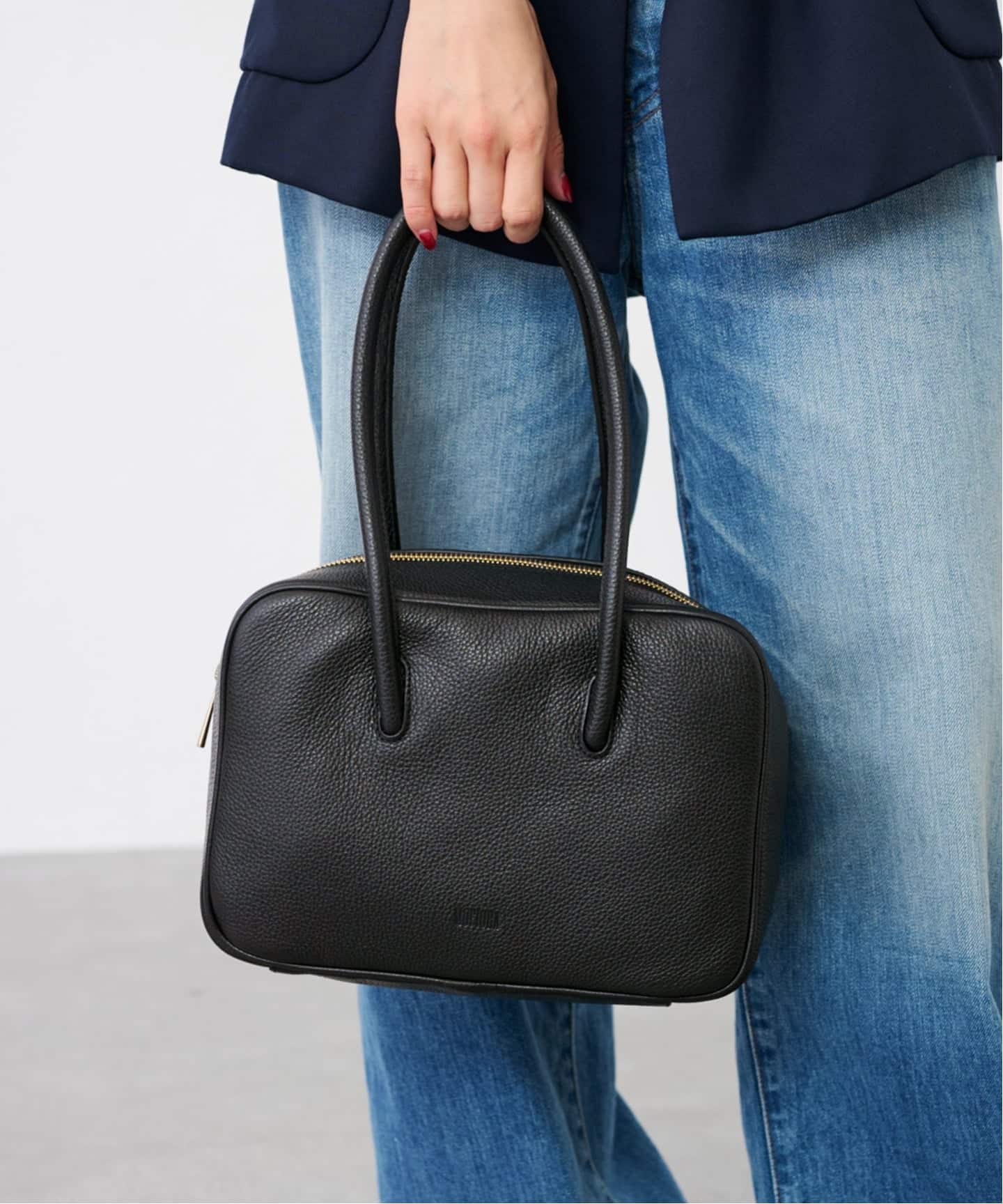 ☆新品 FRAME WORK ミニバックつき 革製ハンドバッグ 牛革 2点 MOFIORA