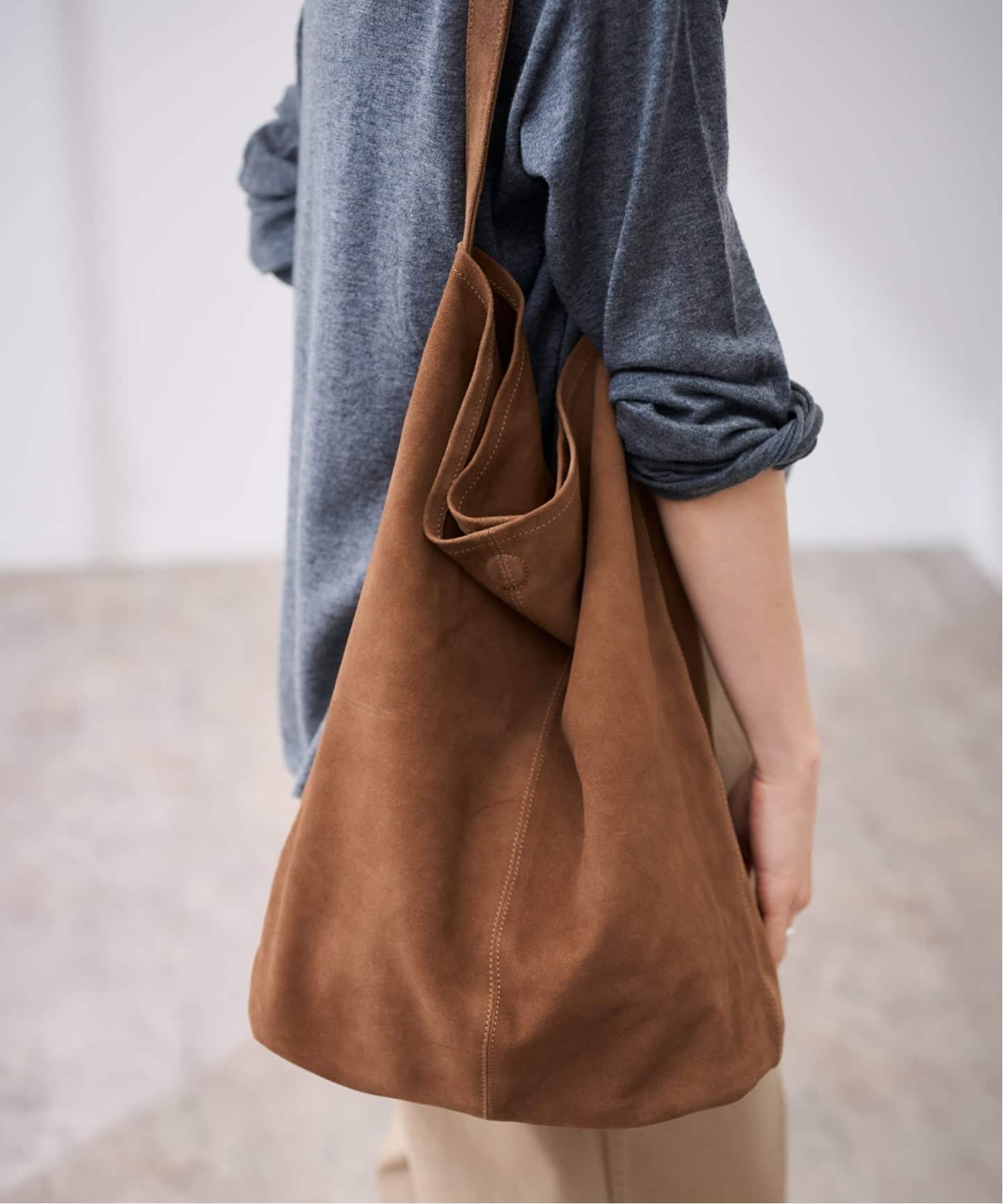 Morphee / モルフェ 3WAY CYLINDER L SUEDE（トートバッグ
