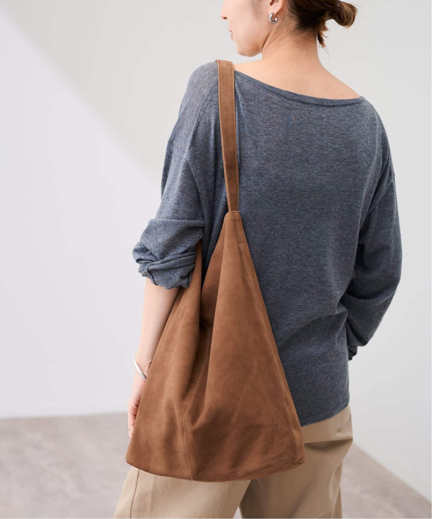 Morphee トートバッグ CYLINDER L 茶 モルフェ Morphee / モルフェ 3WAY CYLINDER L SUEDE（トートバッグ