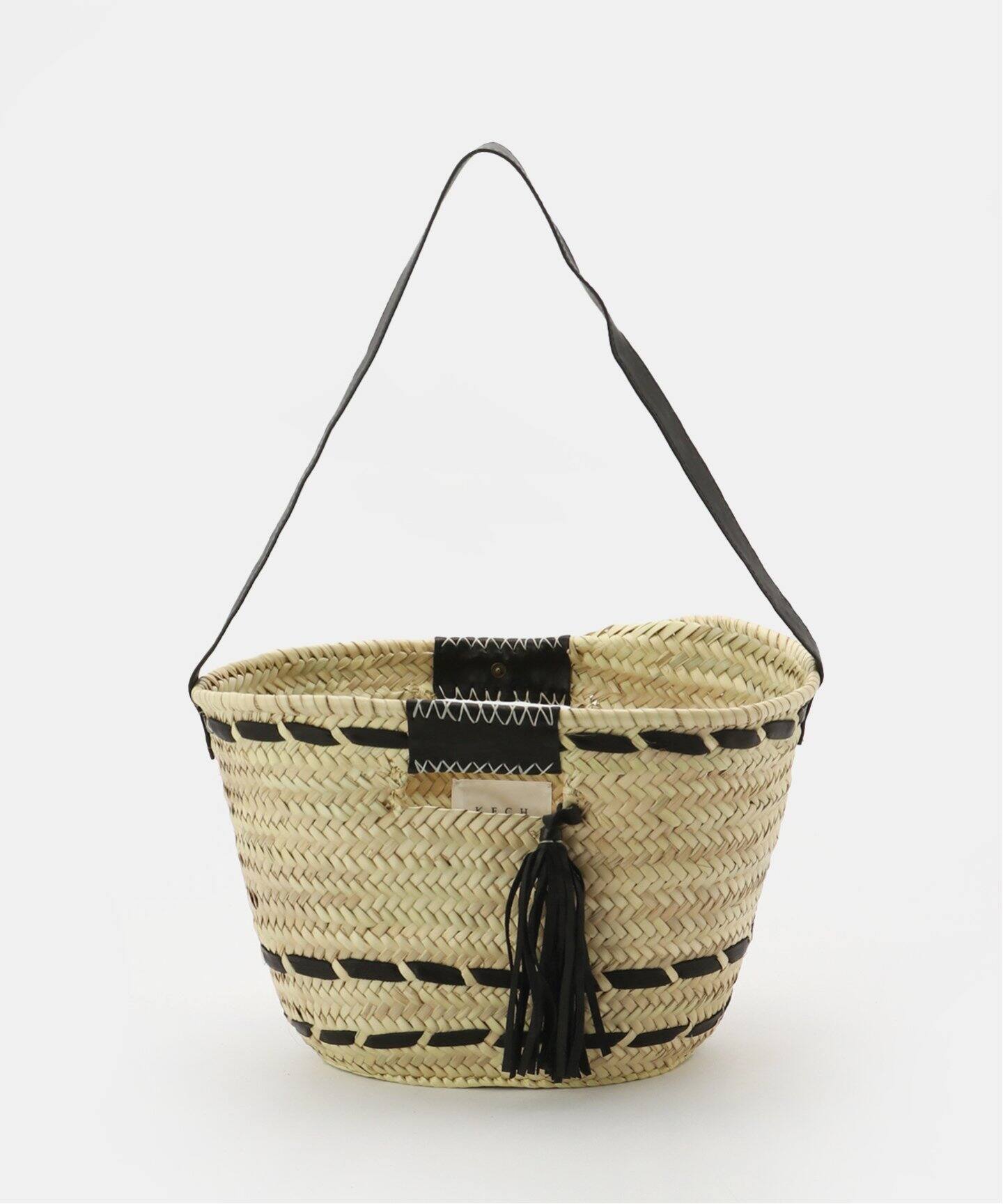 KECH raffia leather tassel bag（かごバッグ）｜FRAMeWORK