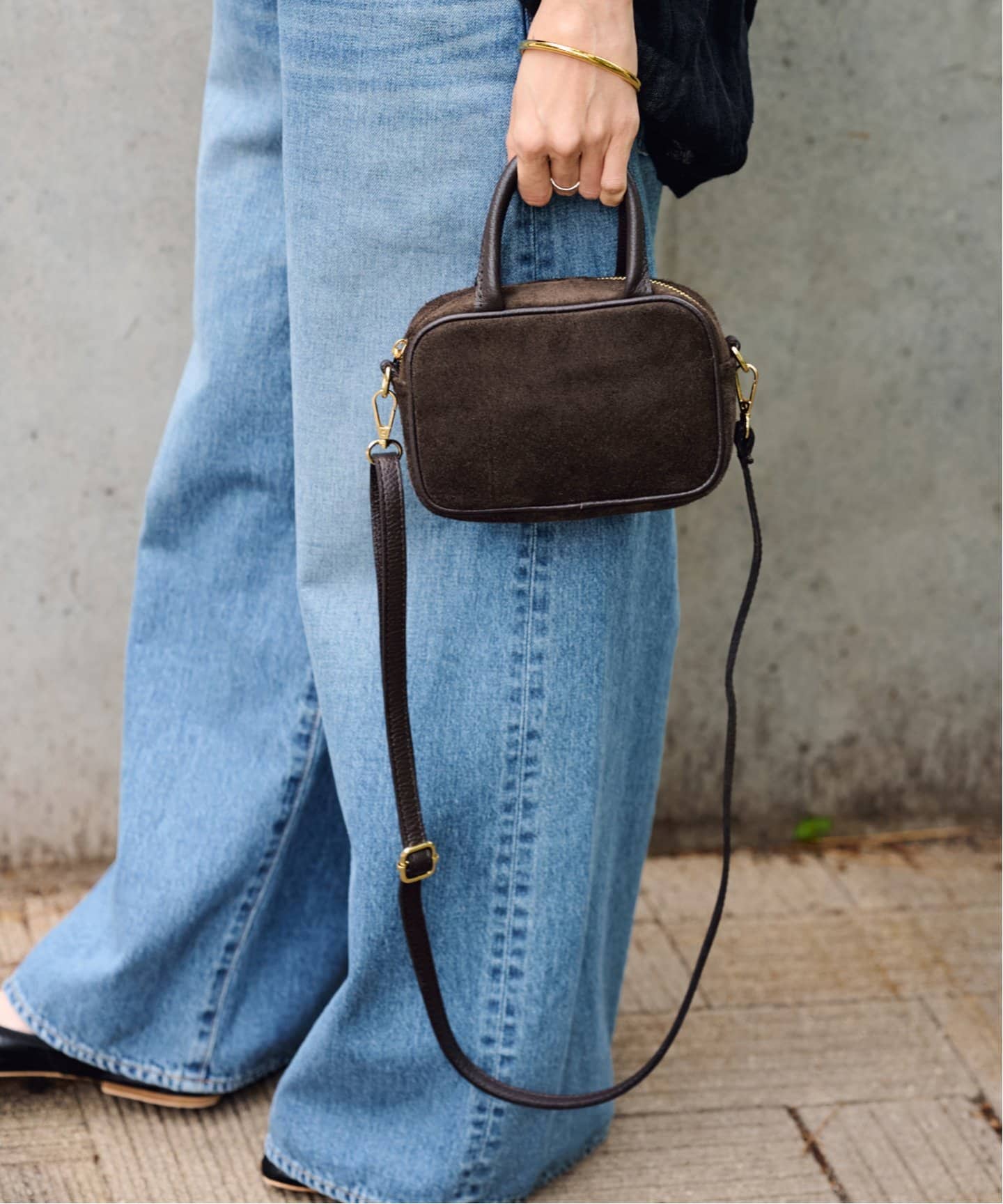 AULENTTI/オウレンティ MINI BOX スウェードshoulderバック