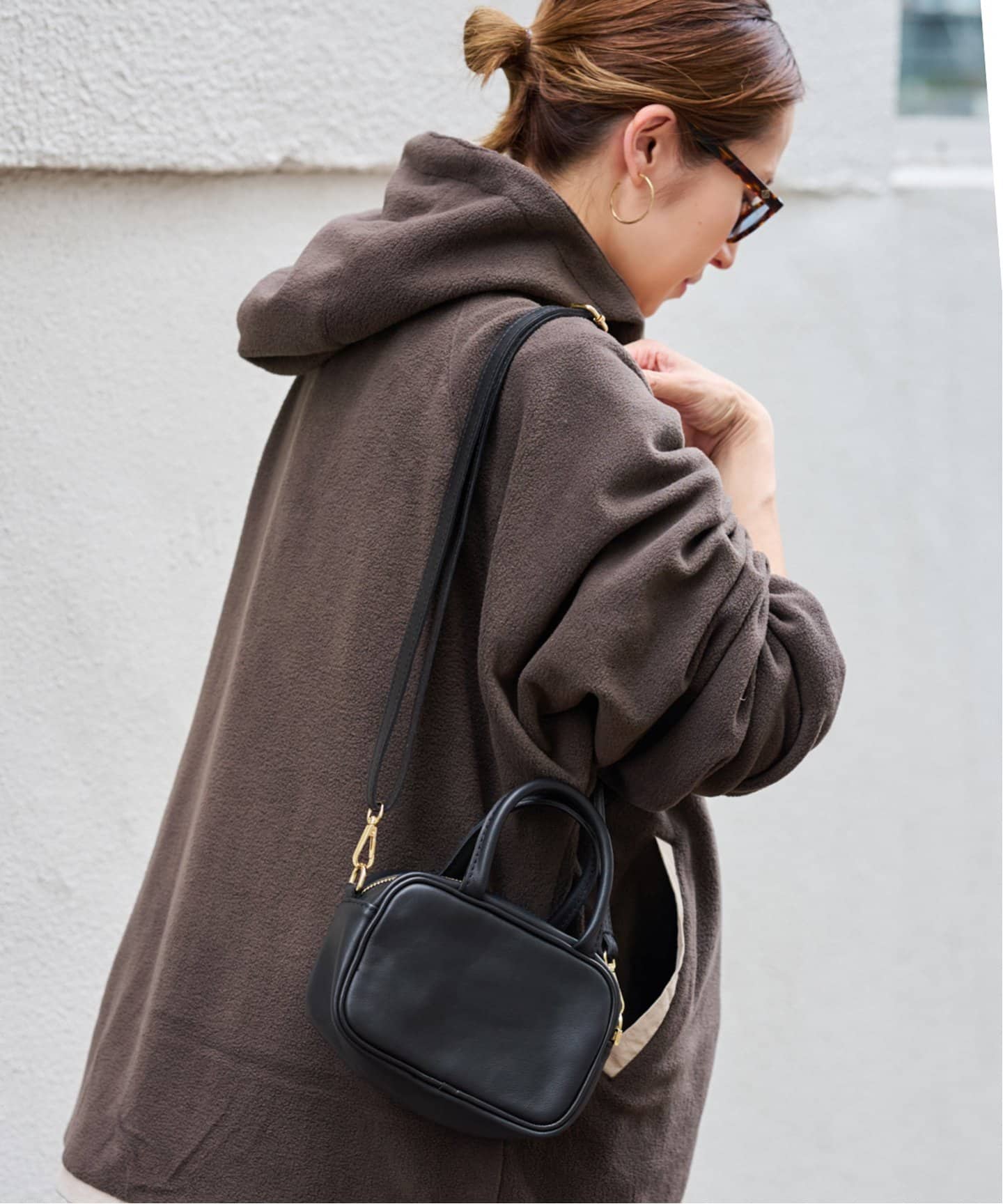 FRAMeWORK AULENTTI ショルダーバッグ ベージュ AULENTTI/オウレンティ】インナーバッグ付きショルダーBAG