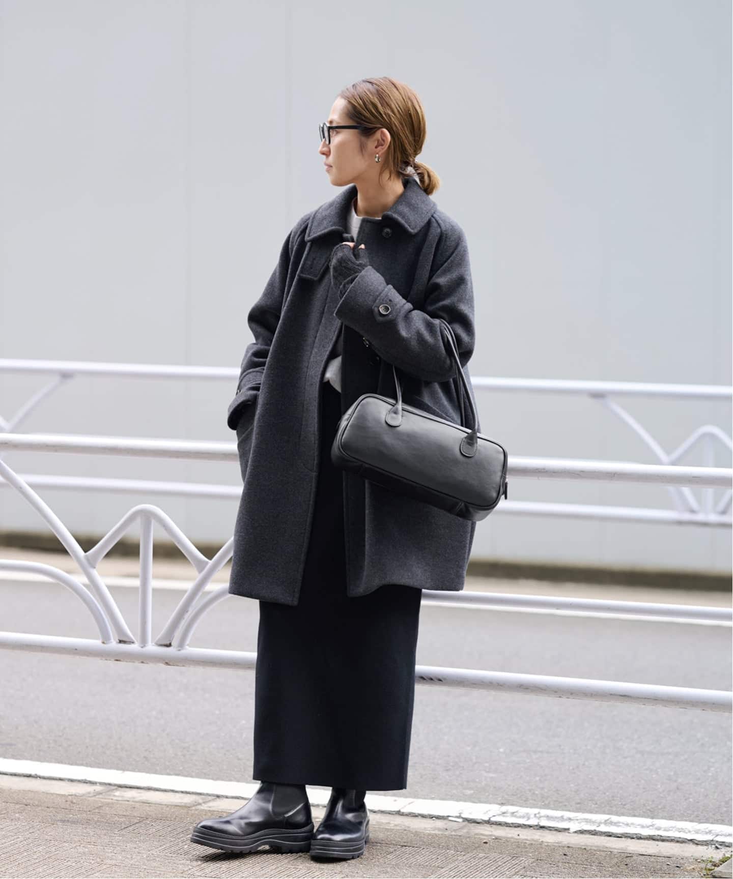 【オウレンティ】別注ロングハンドルボストンバッグ ≪WEB限定 / 追加予約≫AULENTTI/オウレンティ 別注ロング