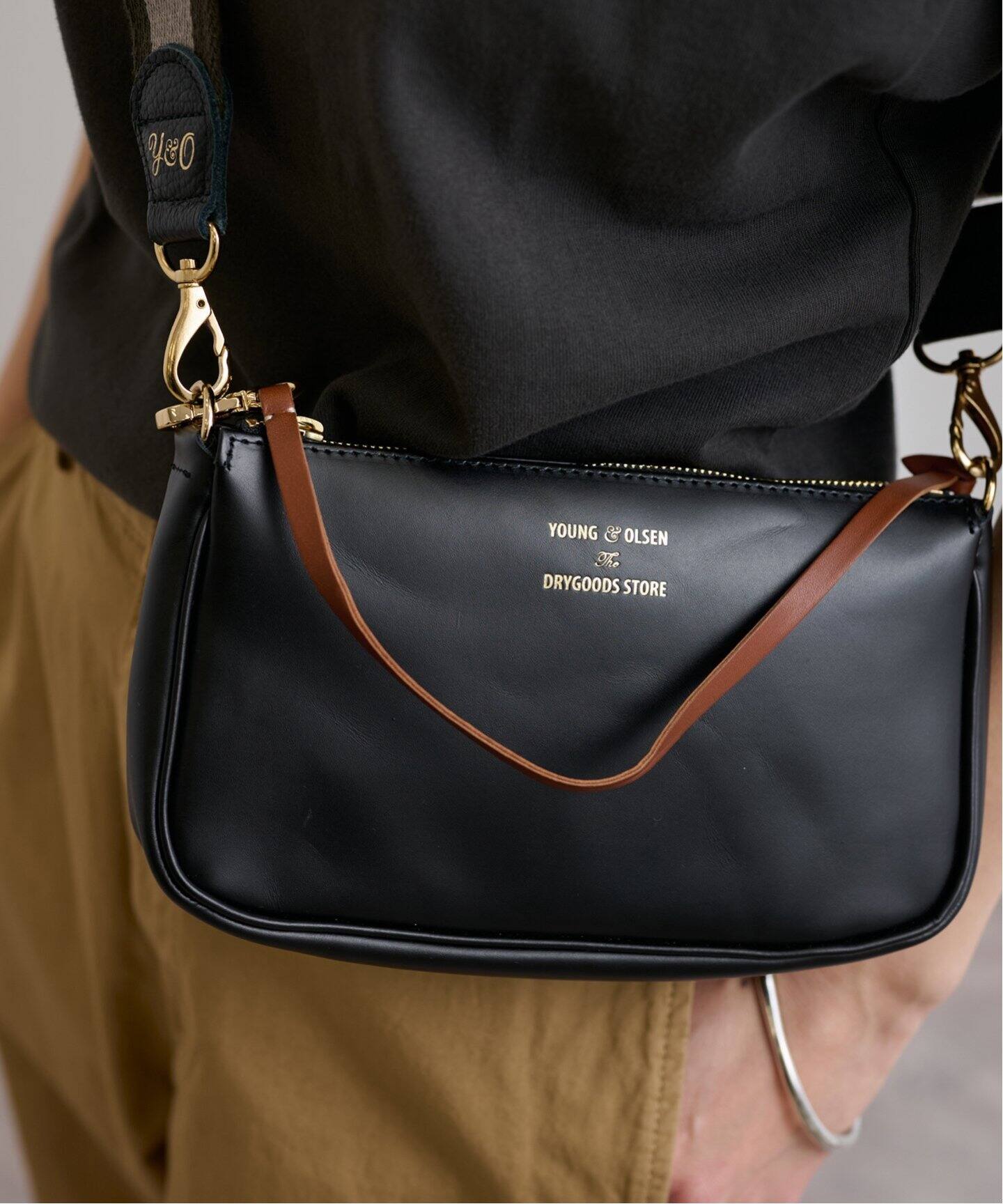 YOUNG＆OLSEN 別注ストラップ付き2WAY ポーチ（ショルダーバッグ  