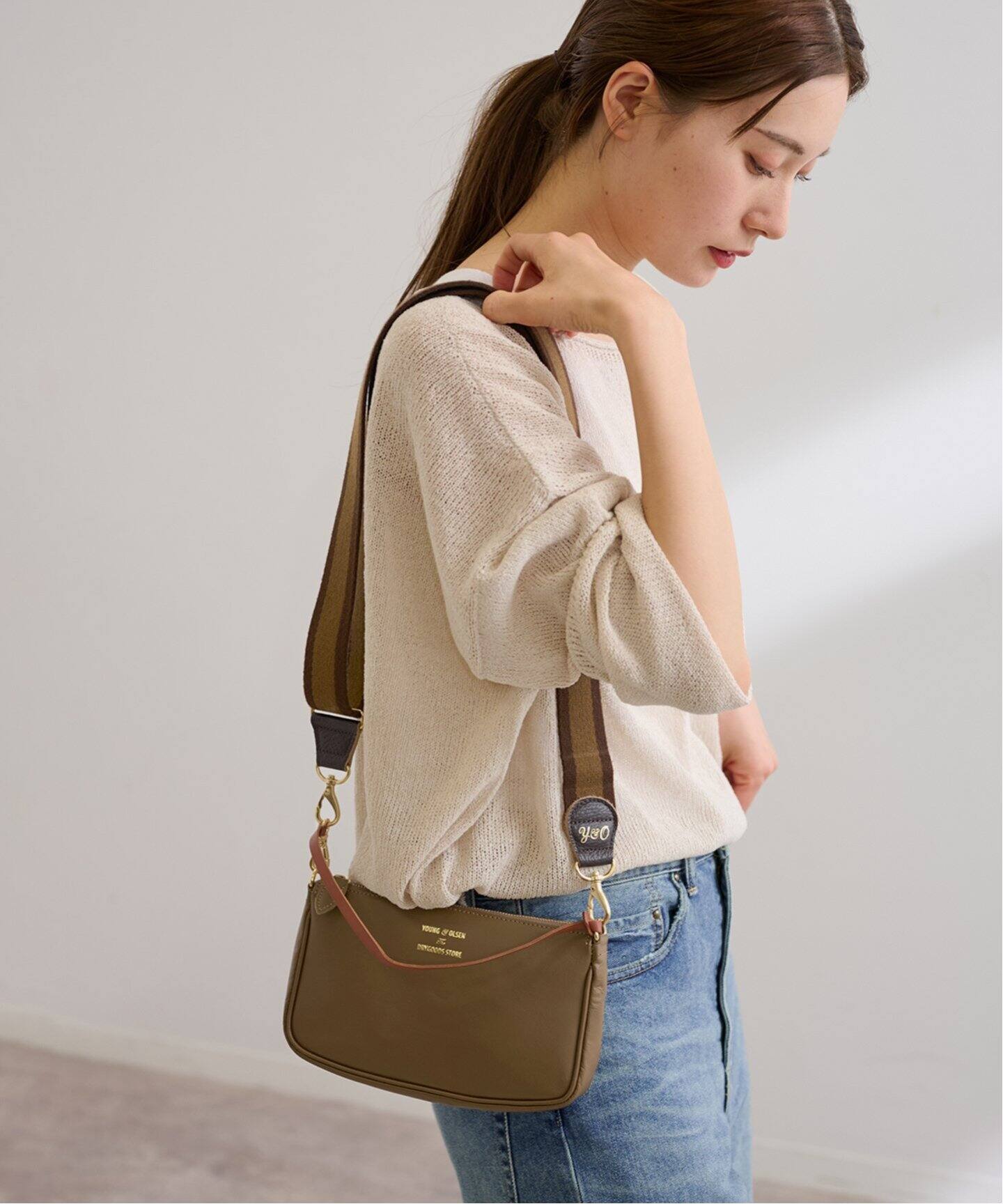 YOUNG＆OLSEN 別注ストラップ付き2WAY ポーチ（ショルダーバッグ  