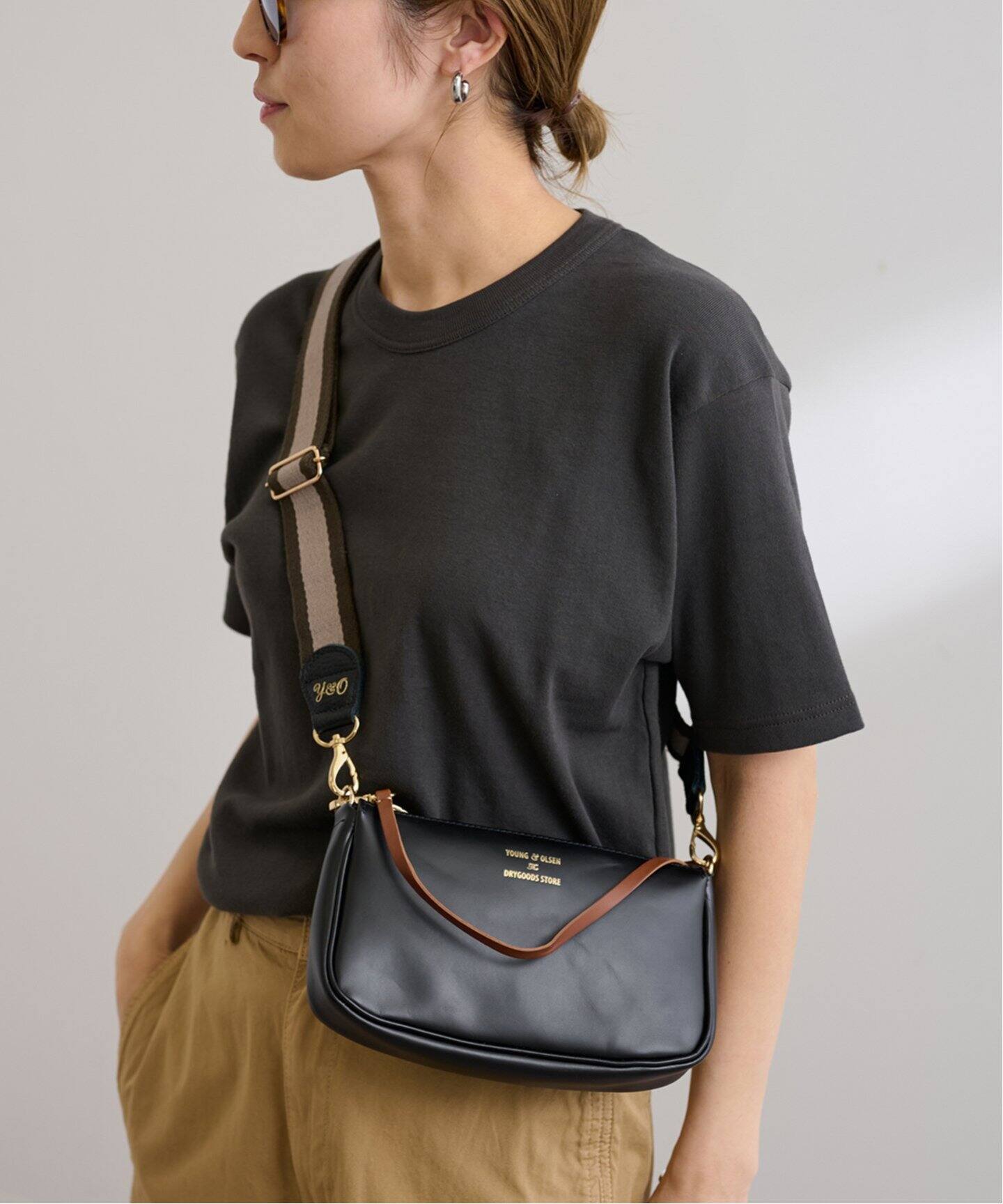 ≪予約≫YOUNG＆OLSEN 別注ストラップ付き2WAY ポーチ（ショルダー  