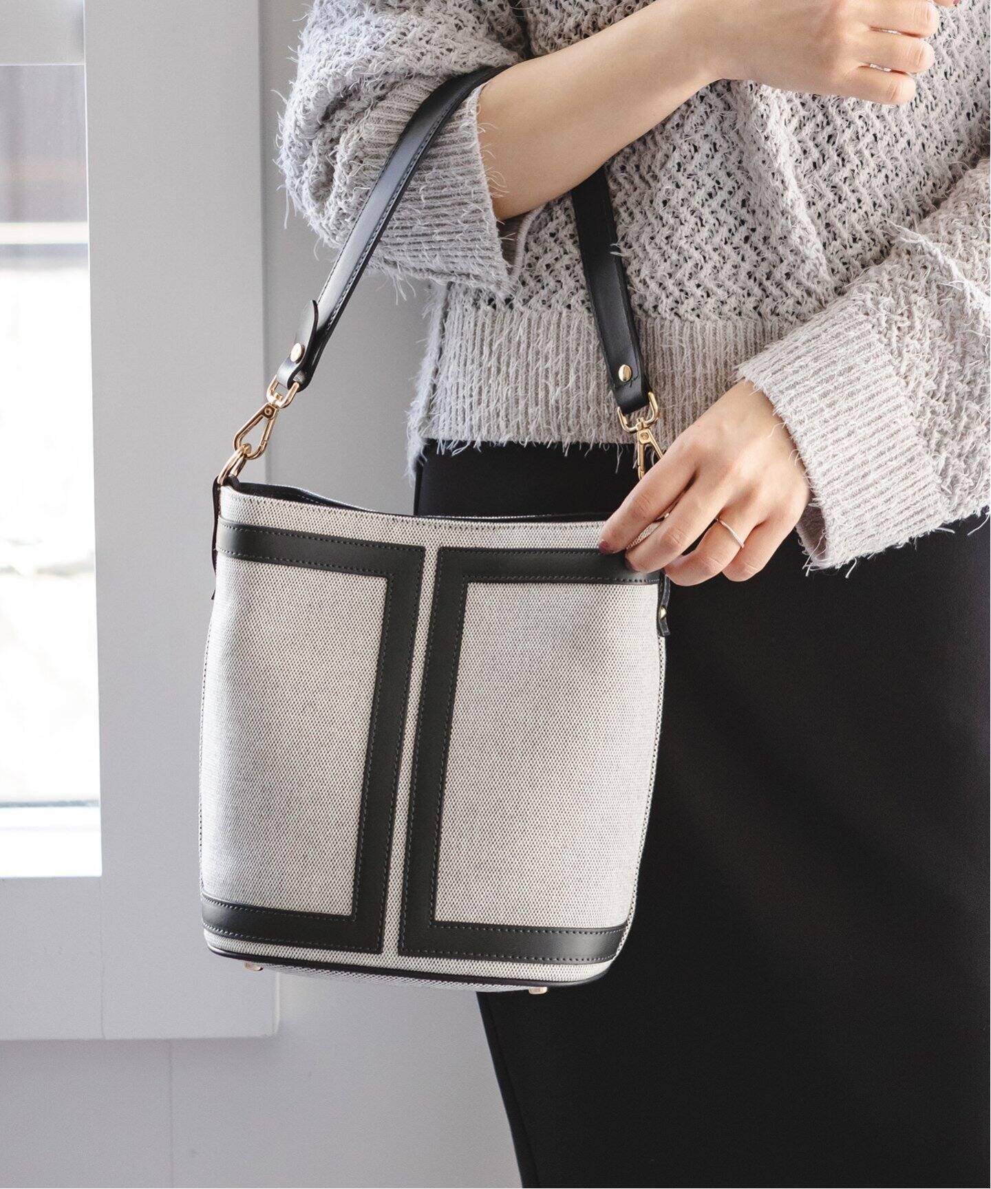 GIANNI NOTARO/ジャンニノターロ キャンバス×レザーバッグ（ショルダー  