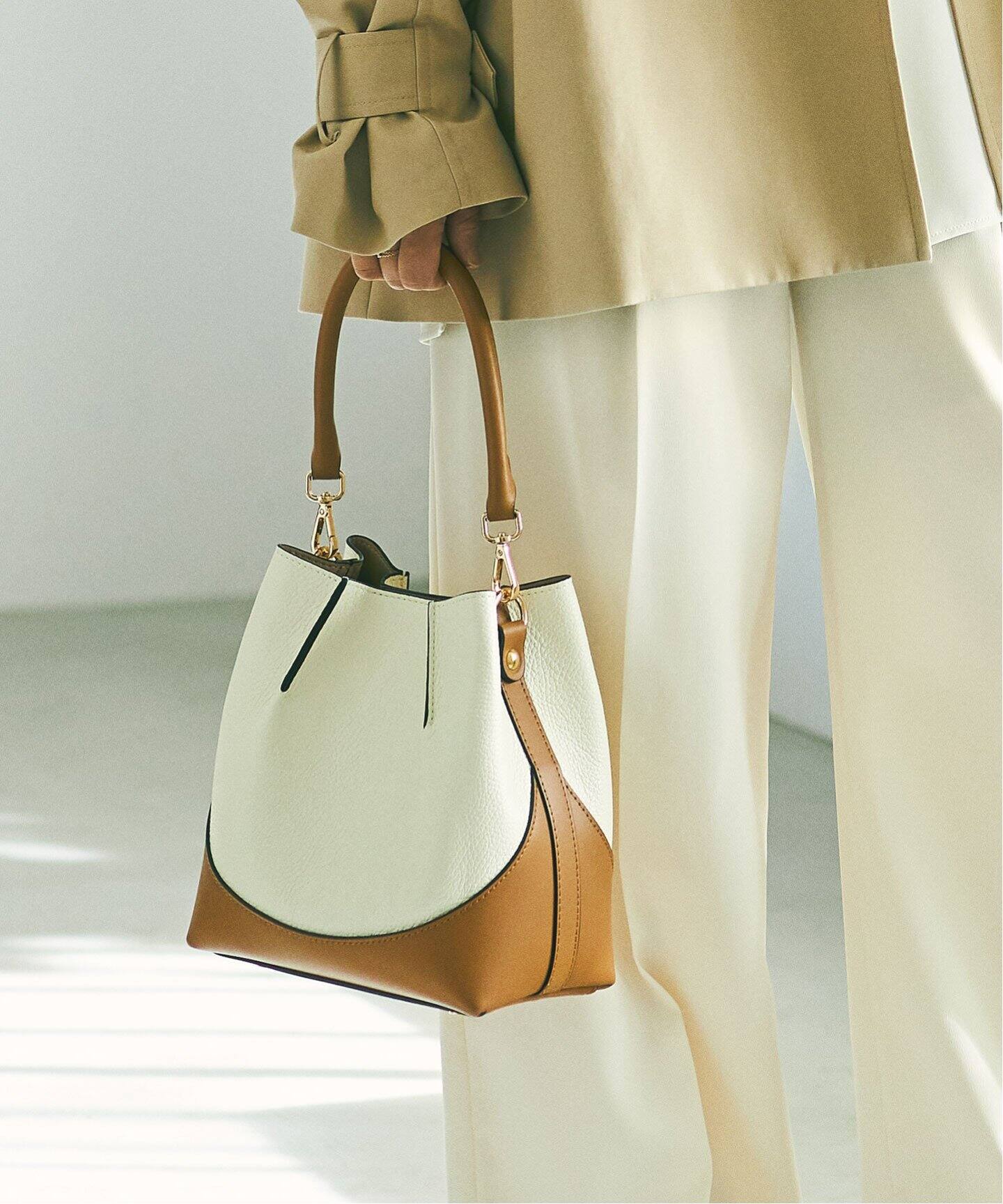 GIANNI NOTARO/ジャンニノターロ バイカラーショルダーバッグ  