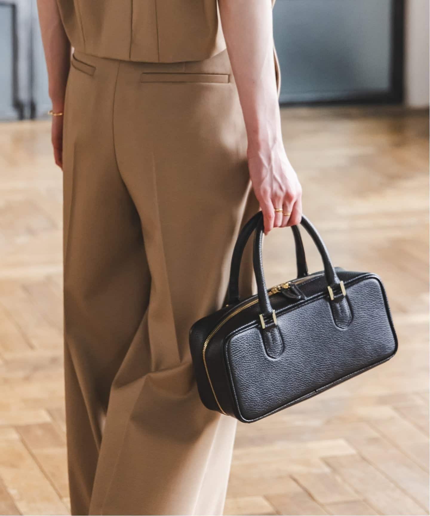 【新品】LORISTELLA スクエアボストンバック ブラウン ロリステッラ 追加》LORISTELLA/ロリステッラ スクエアボストンバッグ