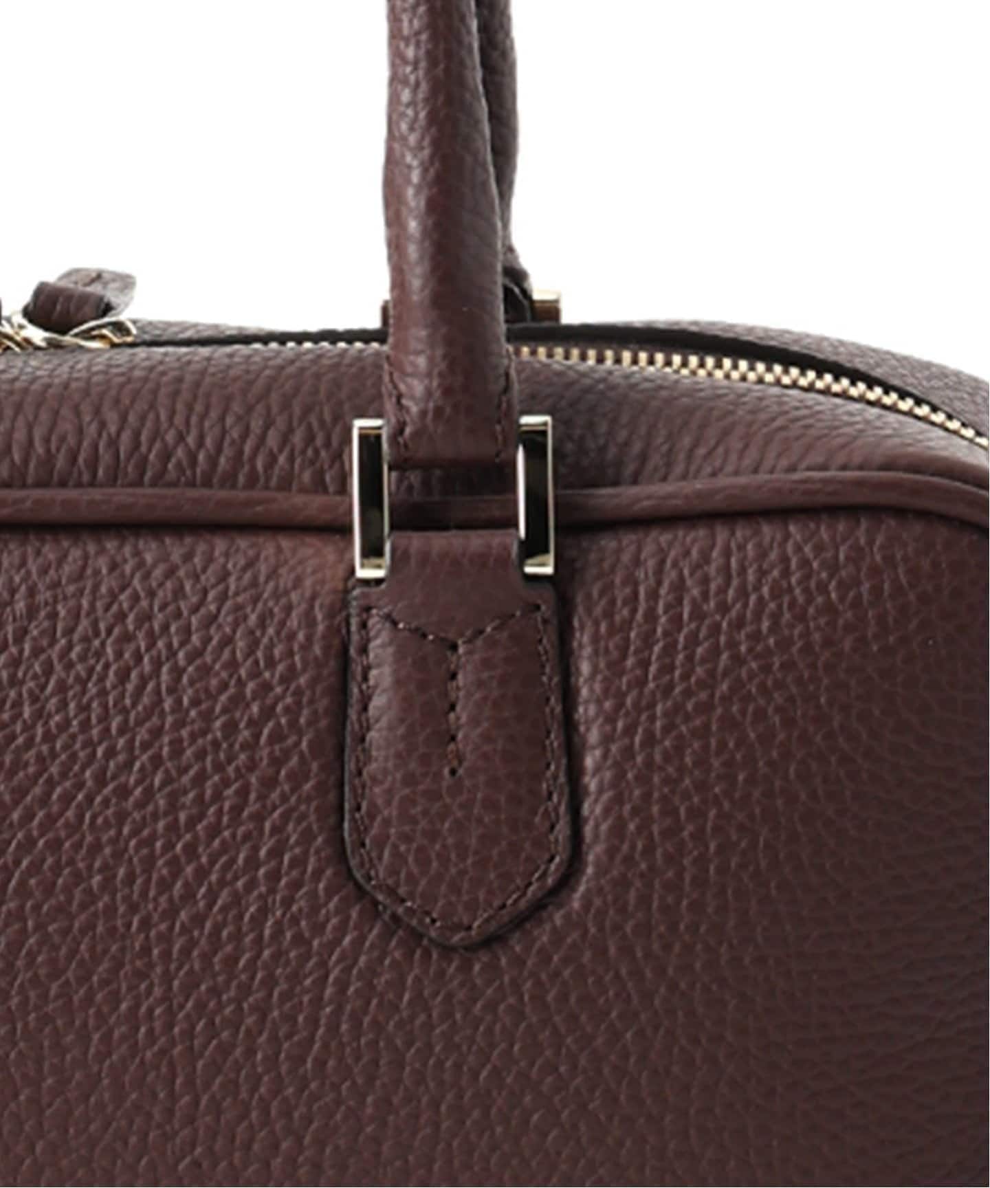 NOBLE ロリステッラ　スクエアボストンバッグブラウン 追加2》LORISTELLA/ロリステッラ スクエアボストンバッグ