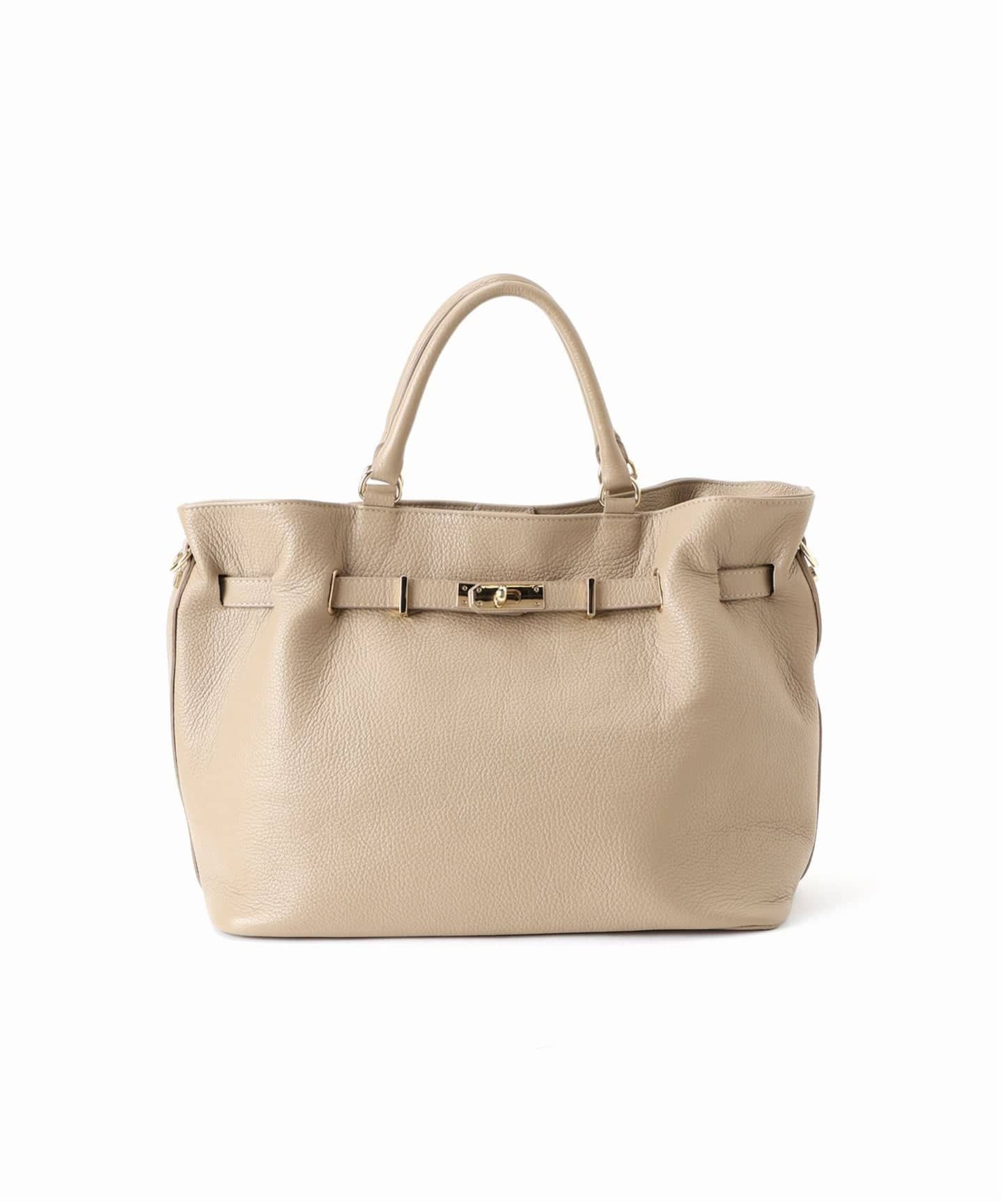 m*.様 MILOS/ミロス 金具付きショルダーバッグ　ベージュ　NOBLE m*.様 MILOS/ミロス 金具付きショルダーバッグベージュNOBLE