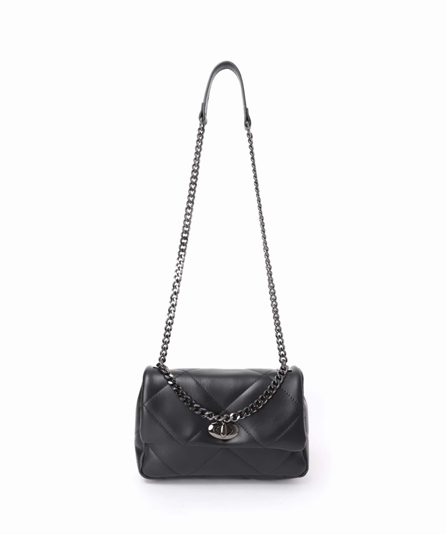 メゾンヴァンサン　パッファーキルティングチェーンバッグ　新品未使用　ブラック 別注・追加》Maison Vincent パッファーキルティングチェーンバッグ