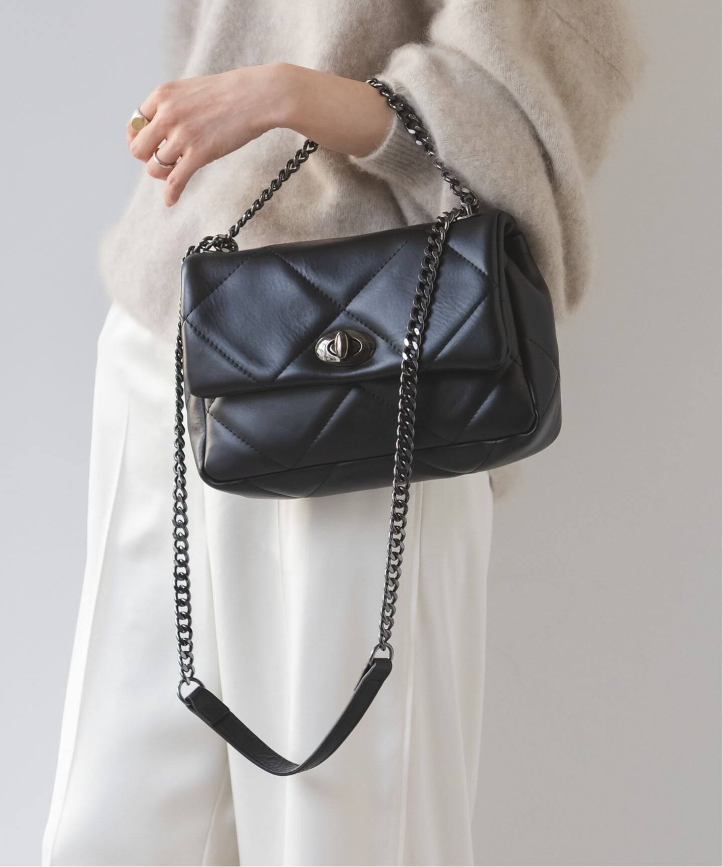 別注・追加》Maison Vincent パッファーキルティングチェーンバッグ 