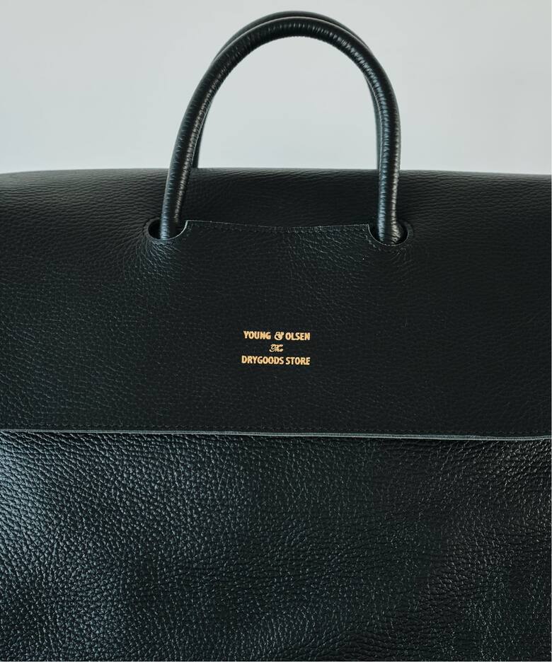 YOUNG & OLSEN 別注 エンボスレザー フラップ トートバッグ（トート 