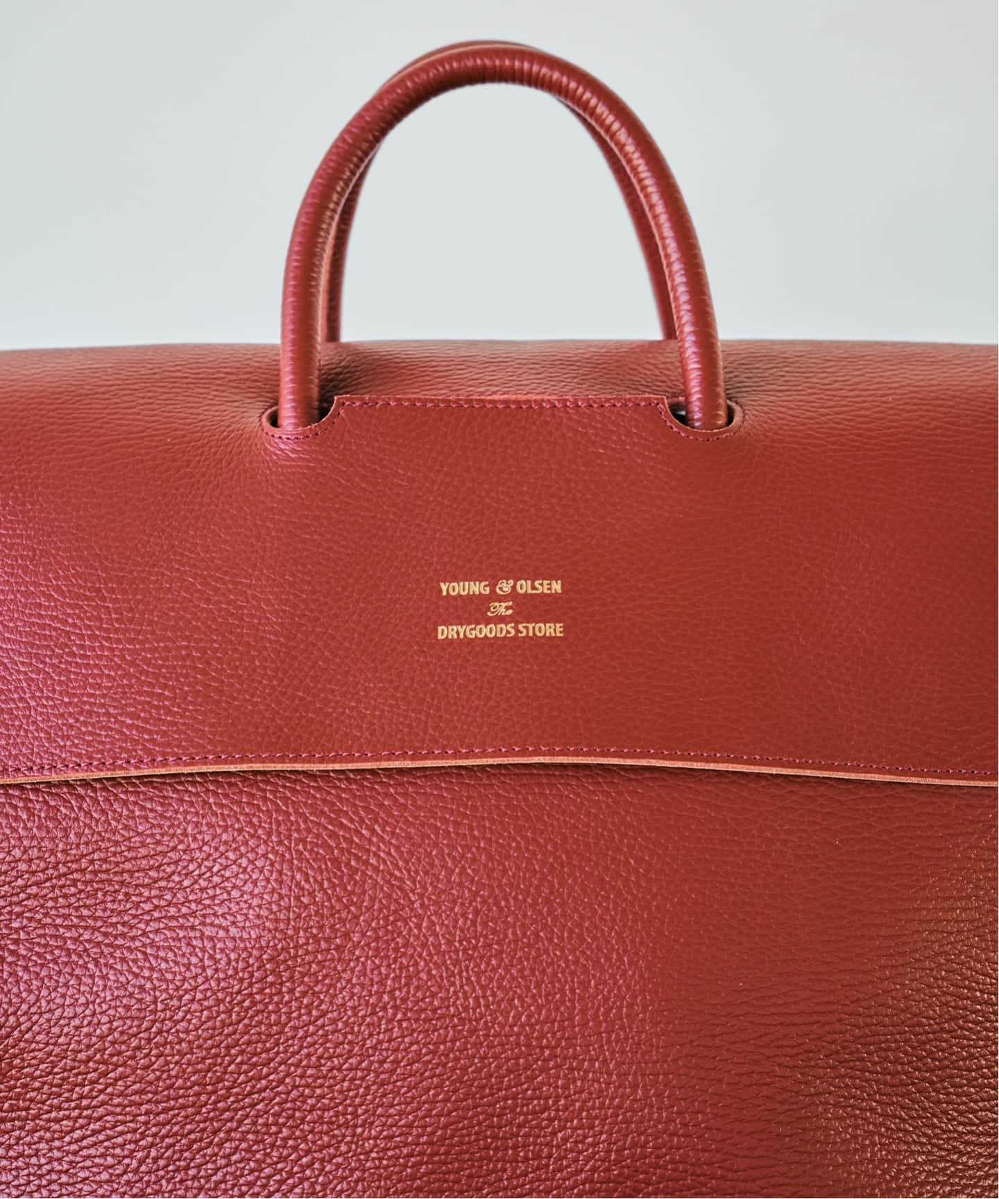 【美品】EDIFICE 別注 レザー トートバッグ YOUNG & OLSEN YOUNG & OLSEN 別注 エンボスレザー フラップ トートバッグ